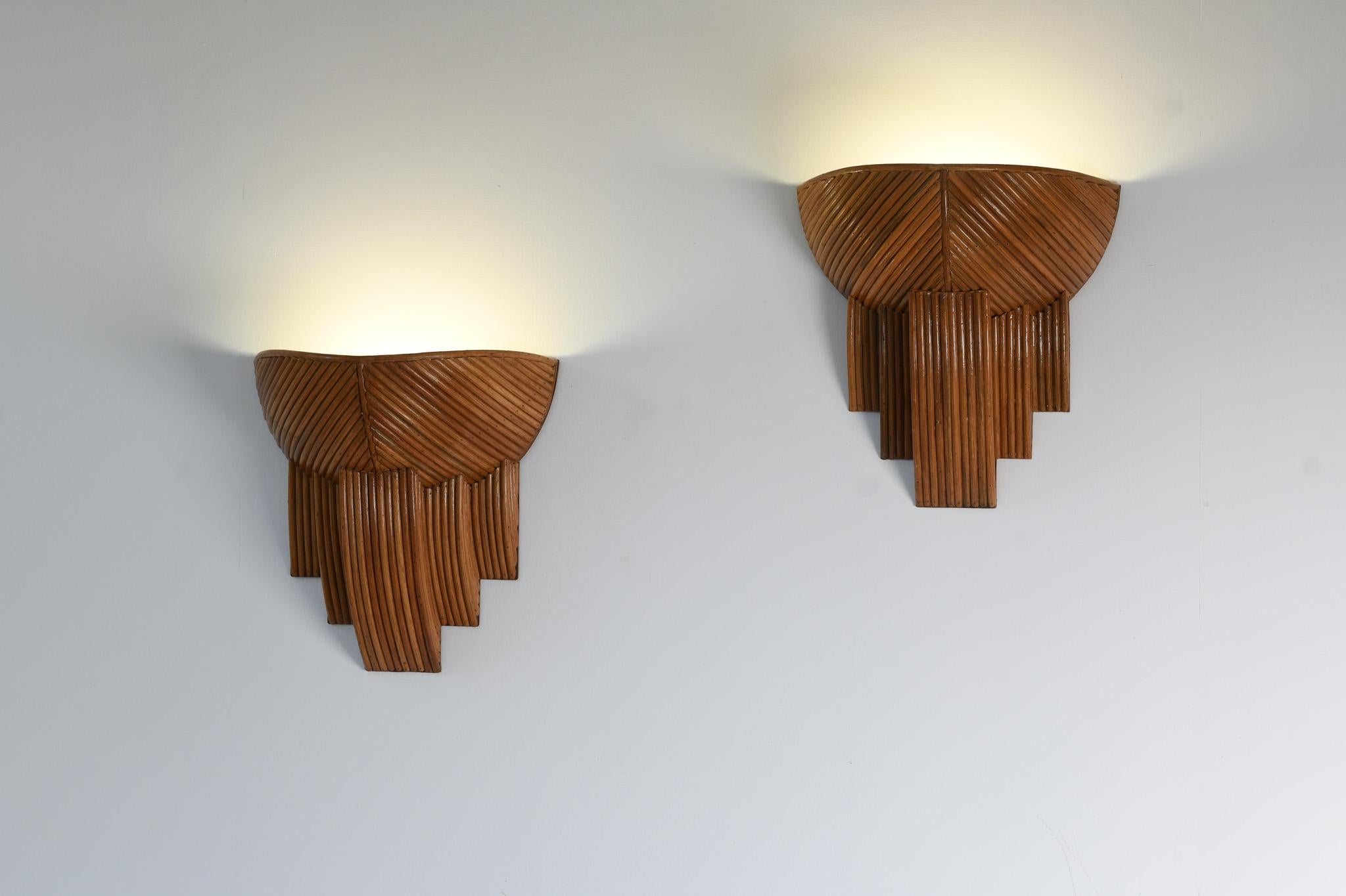 Pareja de apliques Barbra RattanModerno en Nuevo estado para la venta en Oxford, GB