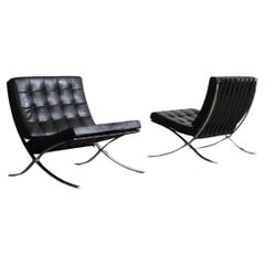 Paire de chaises Barcelona par Ludwig Mies van der Rohe pour Knoll, années 1960