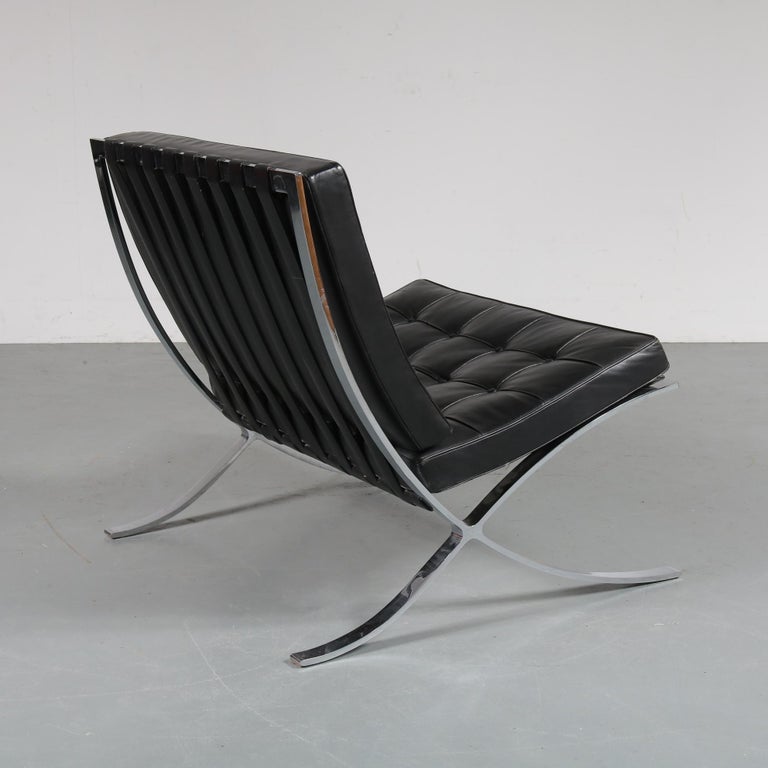 Pair of Barcelona Chairs by Mies Van Der Rohe for Knoll International, USA 1970 For Sale at 1stdibs