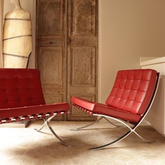 Pair of Barcelona Chairs, Ludwig Mies van der Rohe