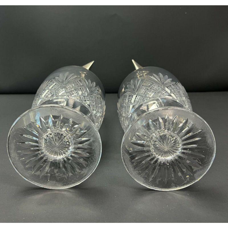 Pair of Barend Enzering Dutch Silver Mounted Cut Glass Pitchers, circa 1825 For Sale 6