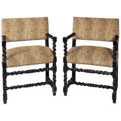 Pair of Barley Twist Armchairs