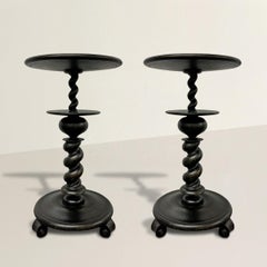 Pair of Barley Twist Side Tables