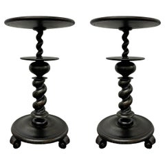 Pair of Barley Twist Side Tables