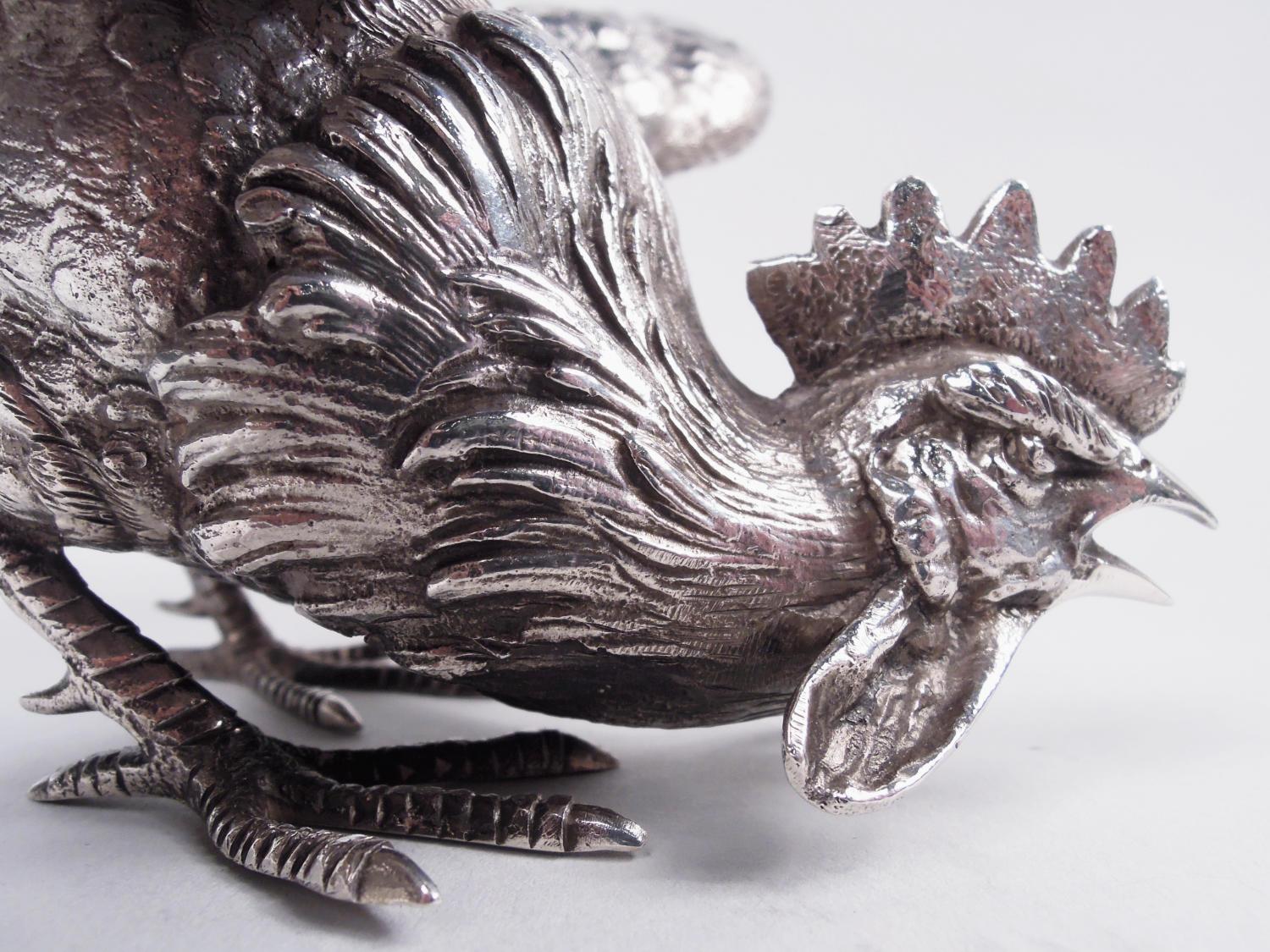 Pareja de gallinas de fantasía Barnard Barnyard de plata de ley, 1965 en venta 1