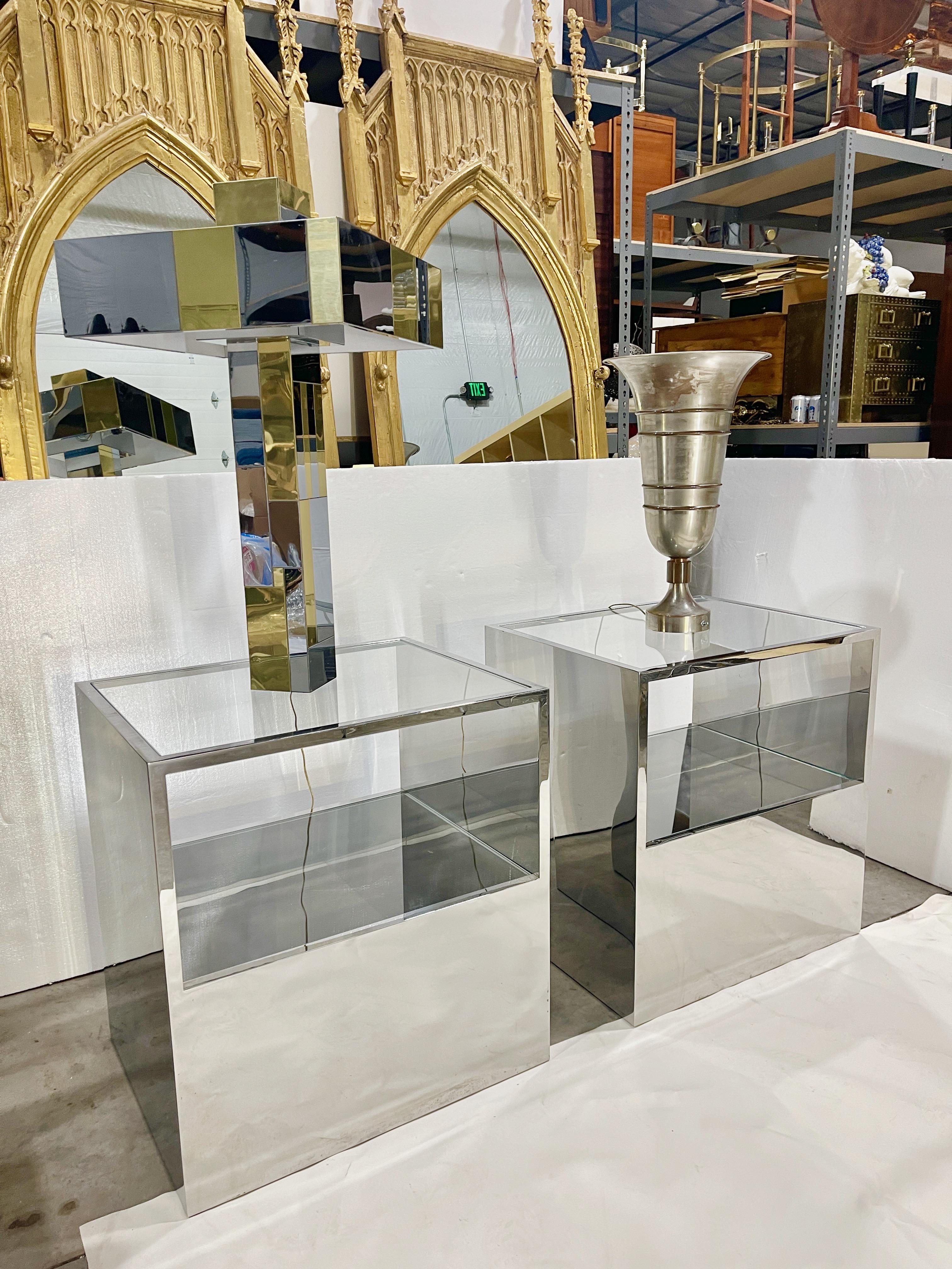 Polished Pair of Barney's ex-Display Stands by Peter Marino For Sale