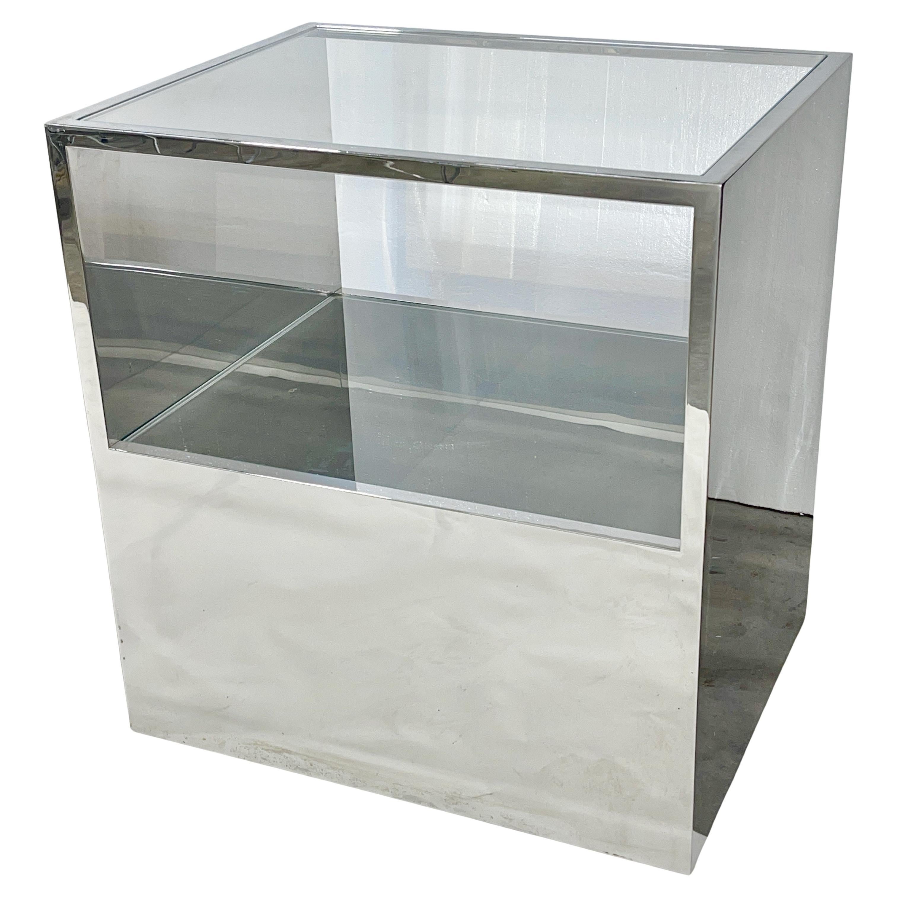 Stainless Steel Pair of Barney's ex-Display Stands by Peter Marino For Sale