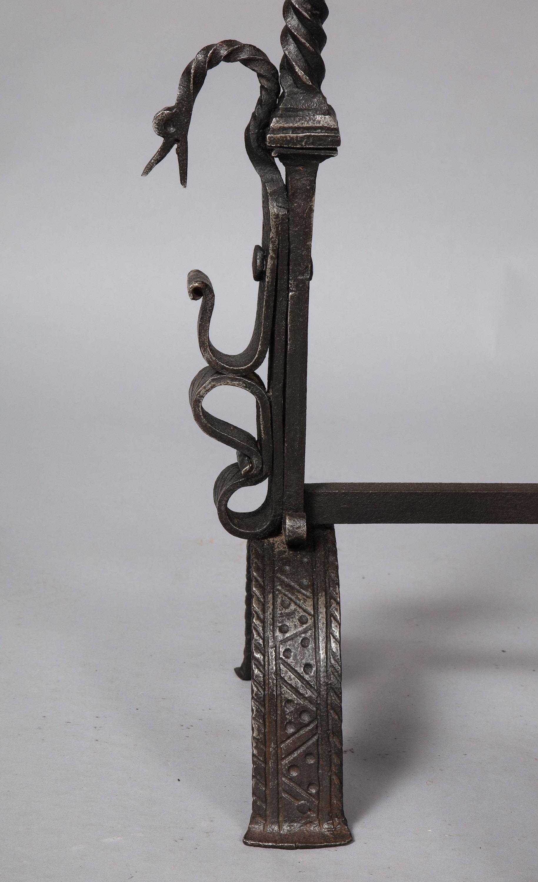 Pair of Baroque Andirons 1