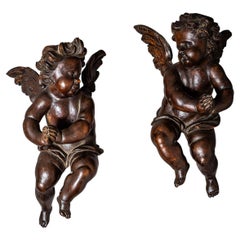 Pair of Baroque Angels, 18th Century