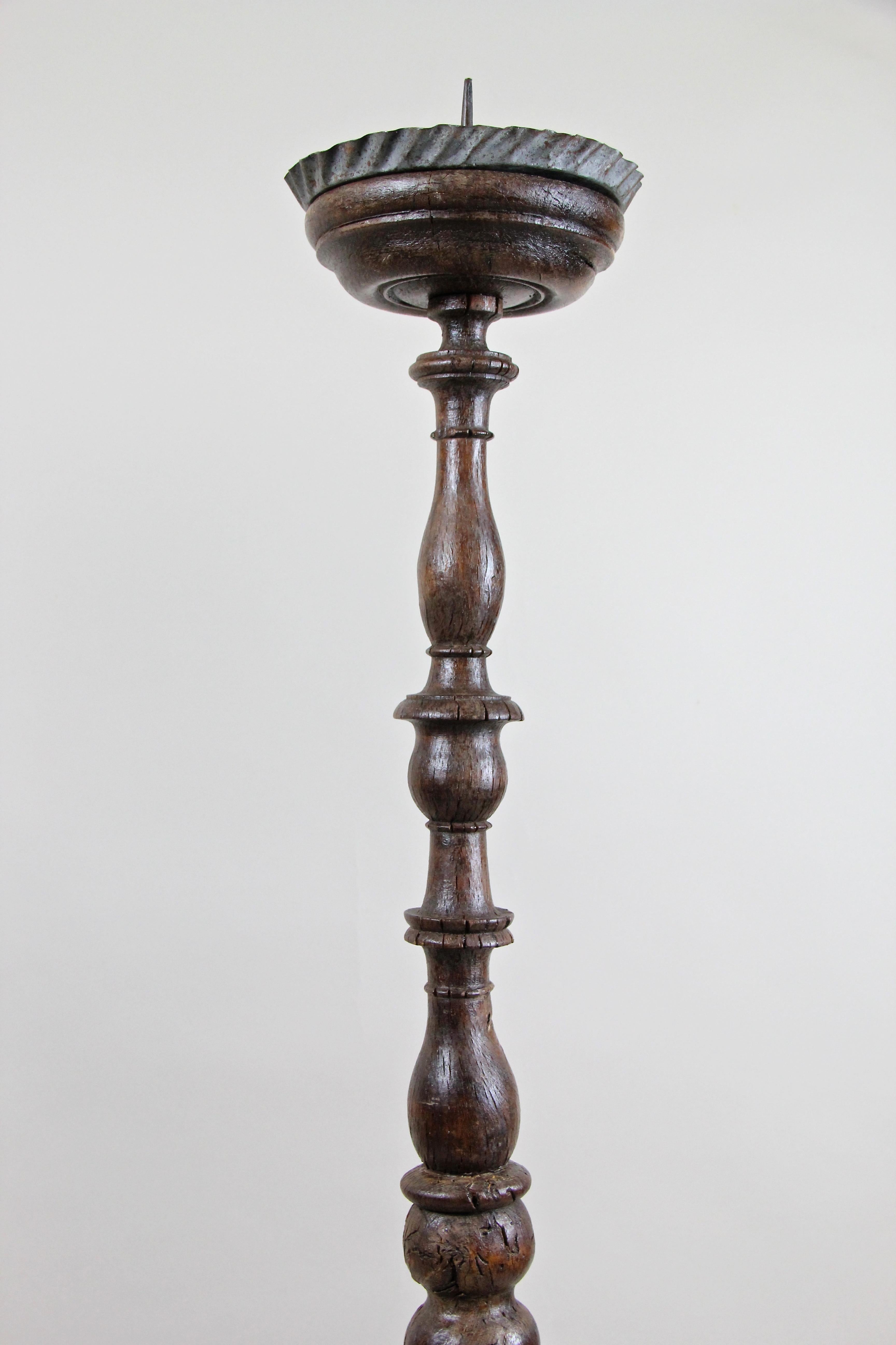 Pair of Baroque Candlesticks, Austria, circa 1770 For Sale 4