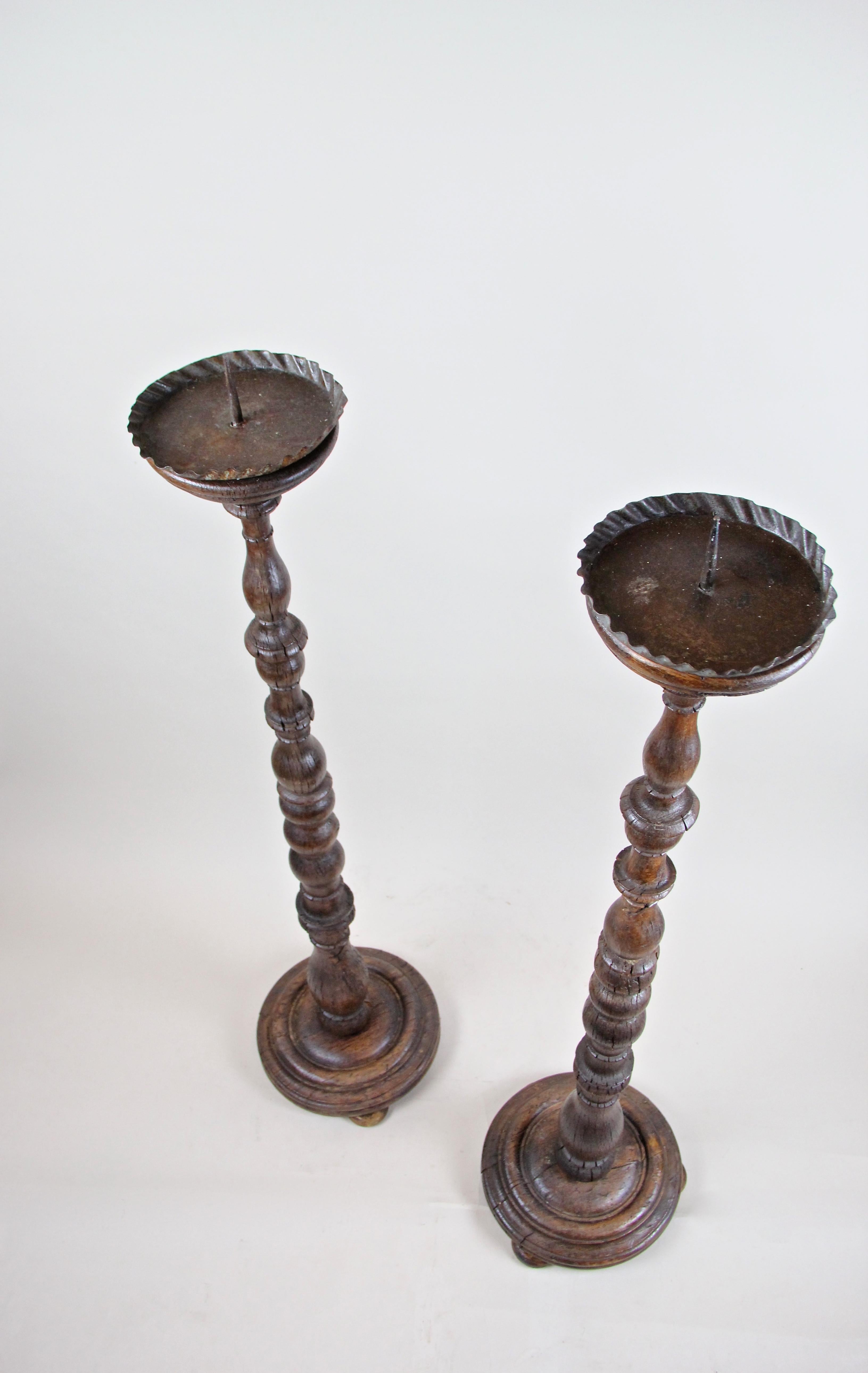 Pair of Baroque Candlesticks, Austria, circa 1770 For Sale 11