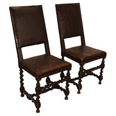 Pair of Baroque Chairs, 18th Century