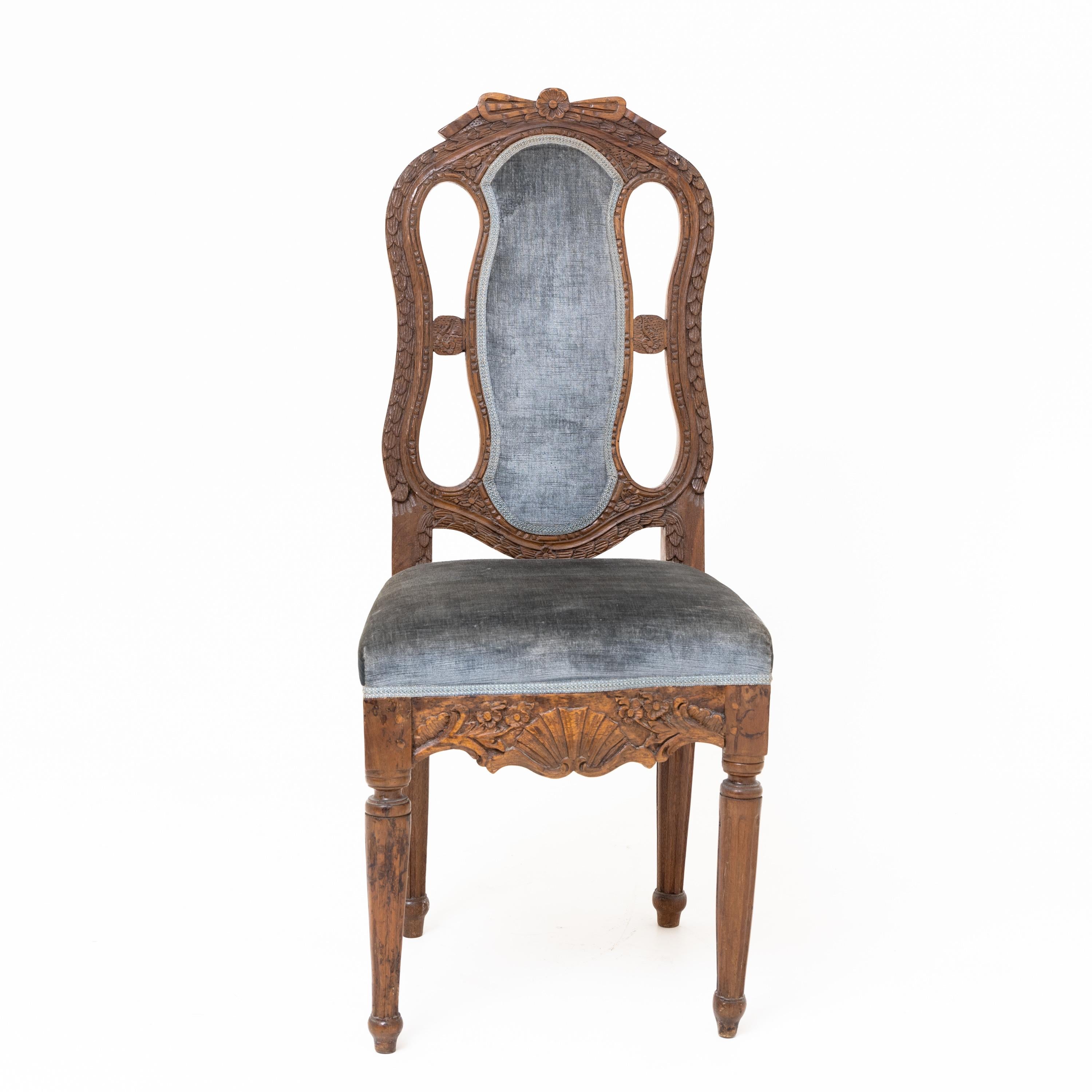 Oak Pair of Baroque Chairs, North Rhine-Westphalia / Germany, circa 1780 For Sale