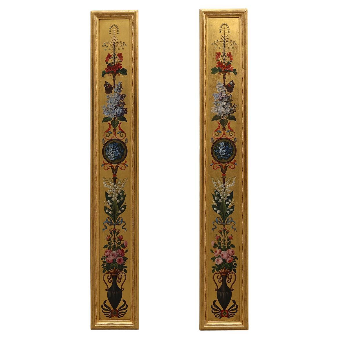 Paar barocke Dekorationspaneele, Frankreich, 19. Jahrhundert im Angebot