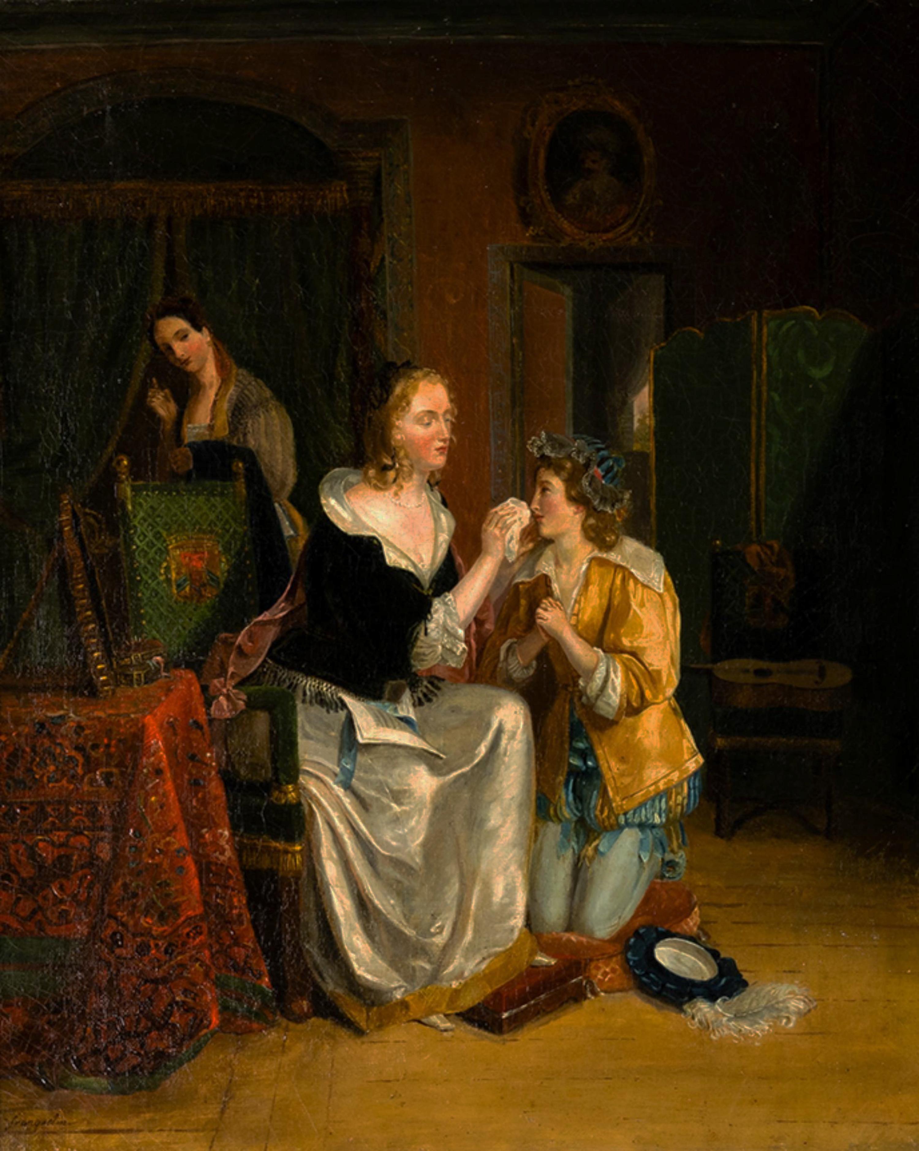 Pareja De Cuadros Barrocos, (Augustin Franquelin), (Emile Destouches) en venta 4