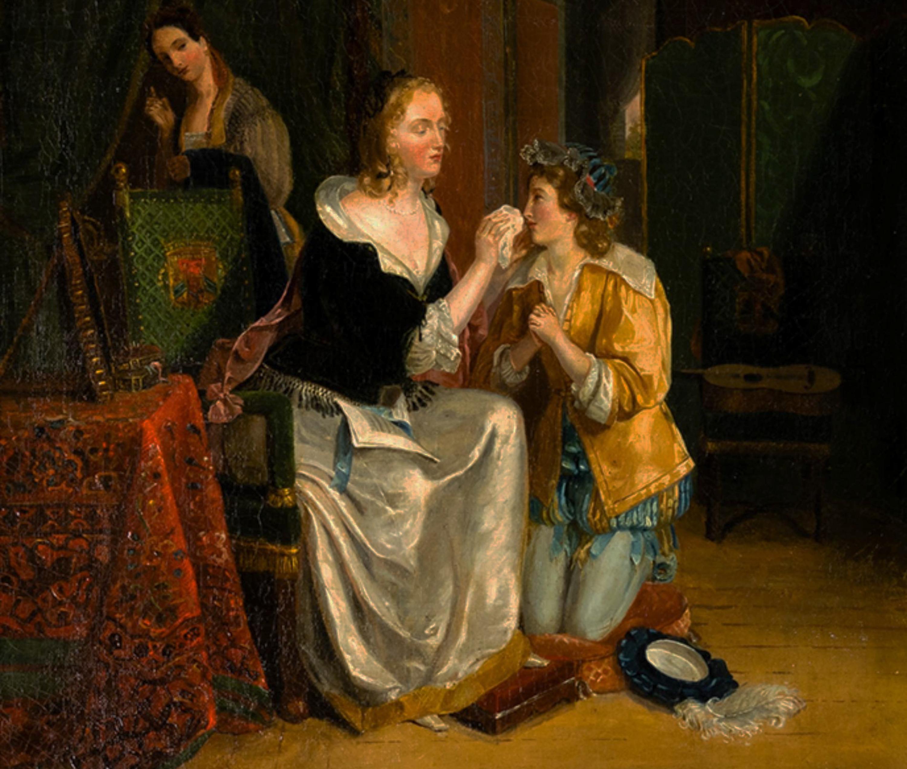 Pareja De Cuadros Barrocos, (Augustin Franquelin), (Emile Destouches) en Bastante bueno estado para la venta en Lisbon, PT