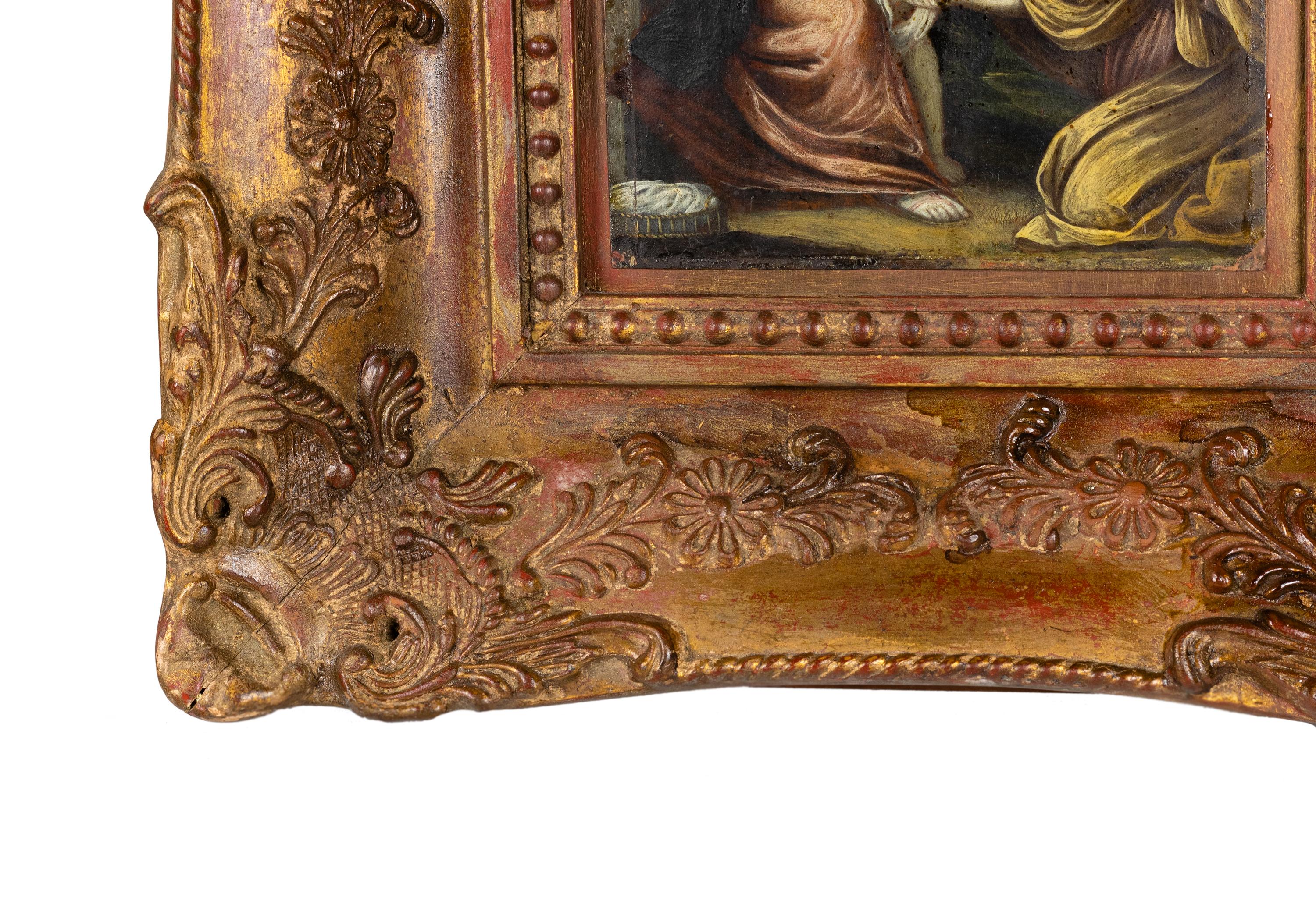 Pareja De Pinturas Barrocas De Cristo, Siglo XVII, Italia en venta 2