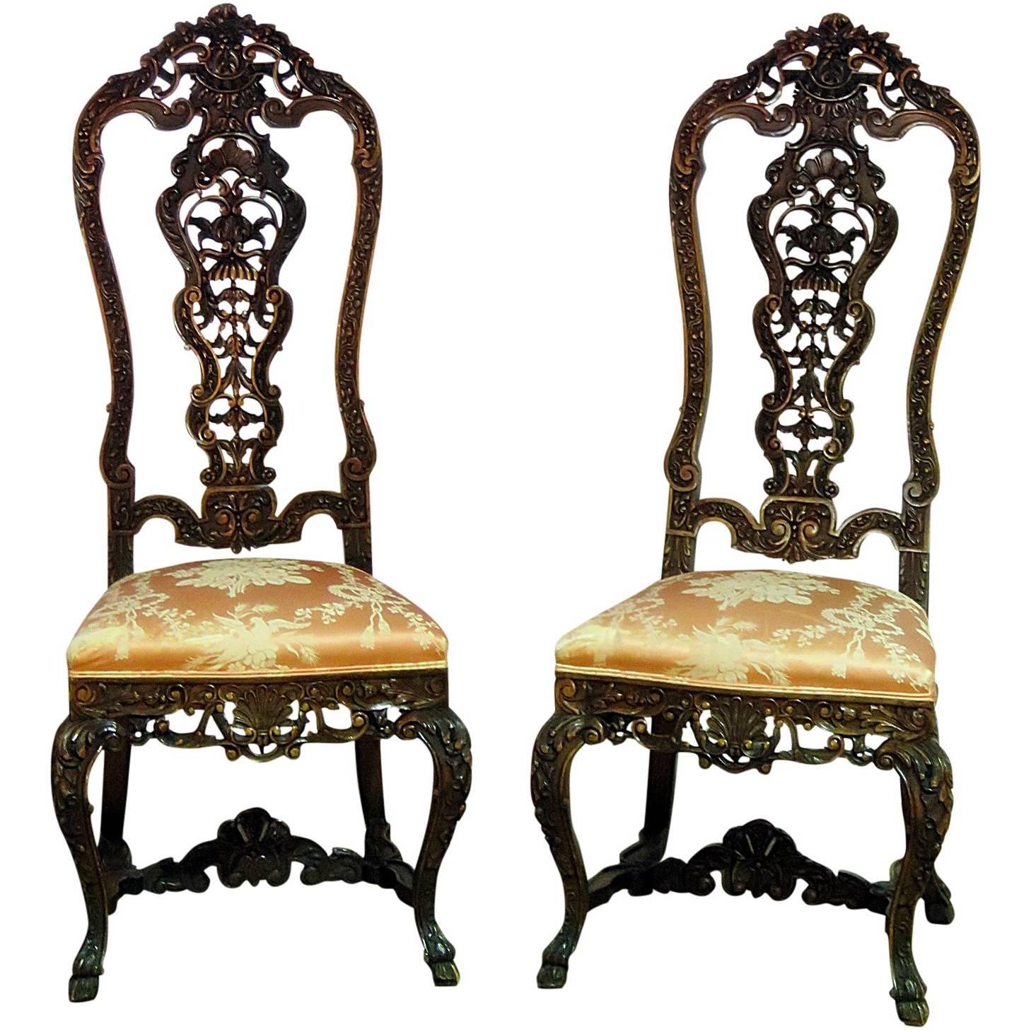 Pair of Baroque Side Chairs