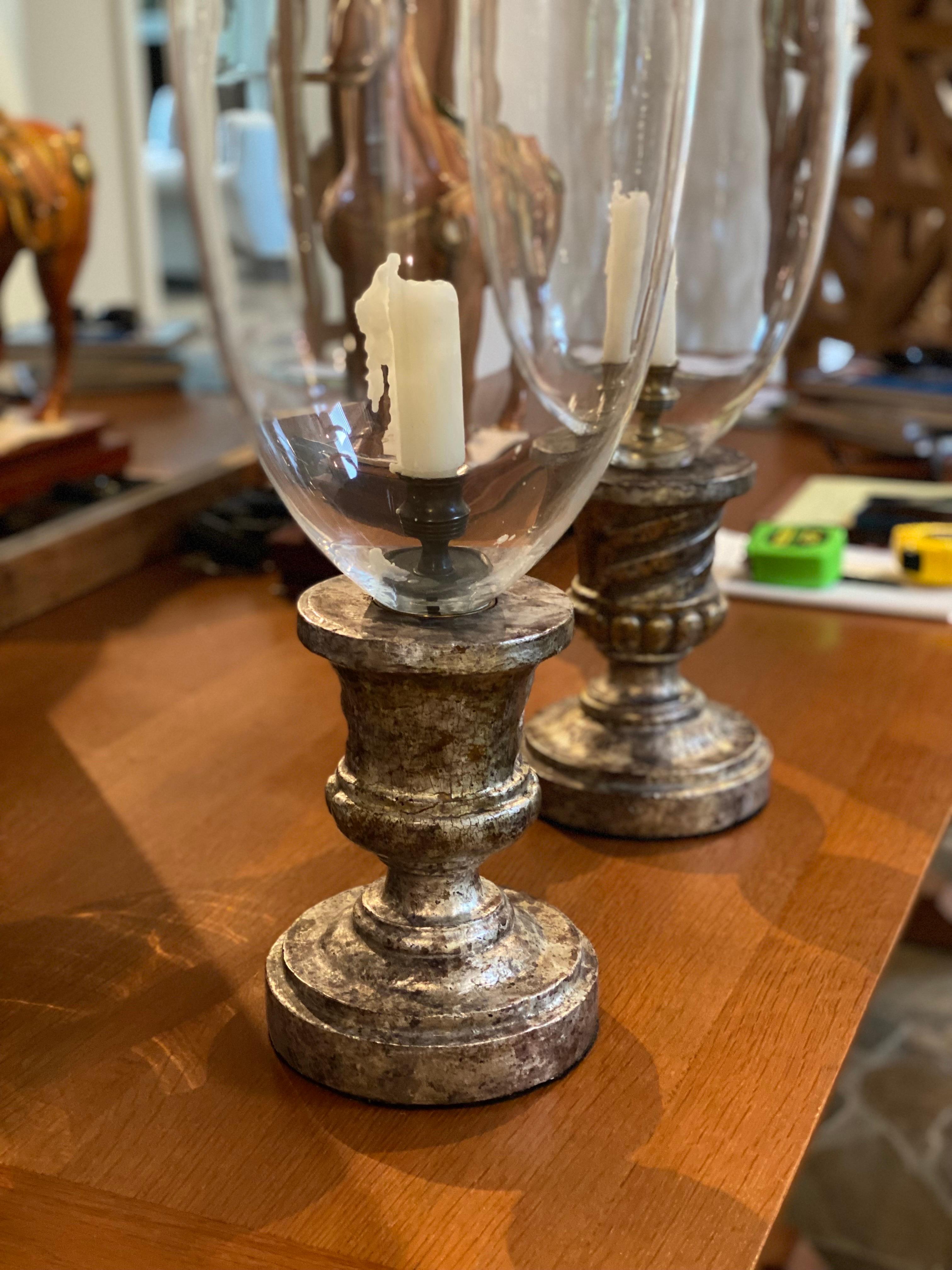 Pair of Baroque Silvergilt Fragments made into Candlesticks 2