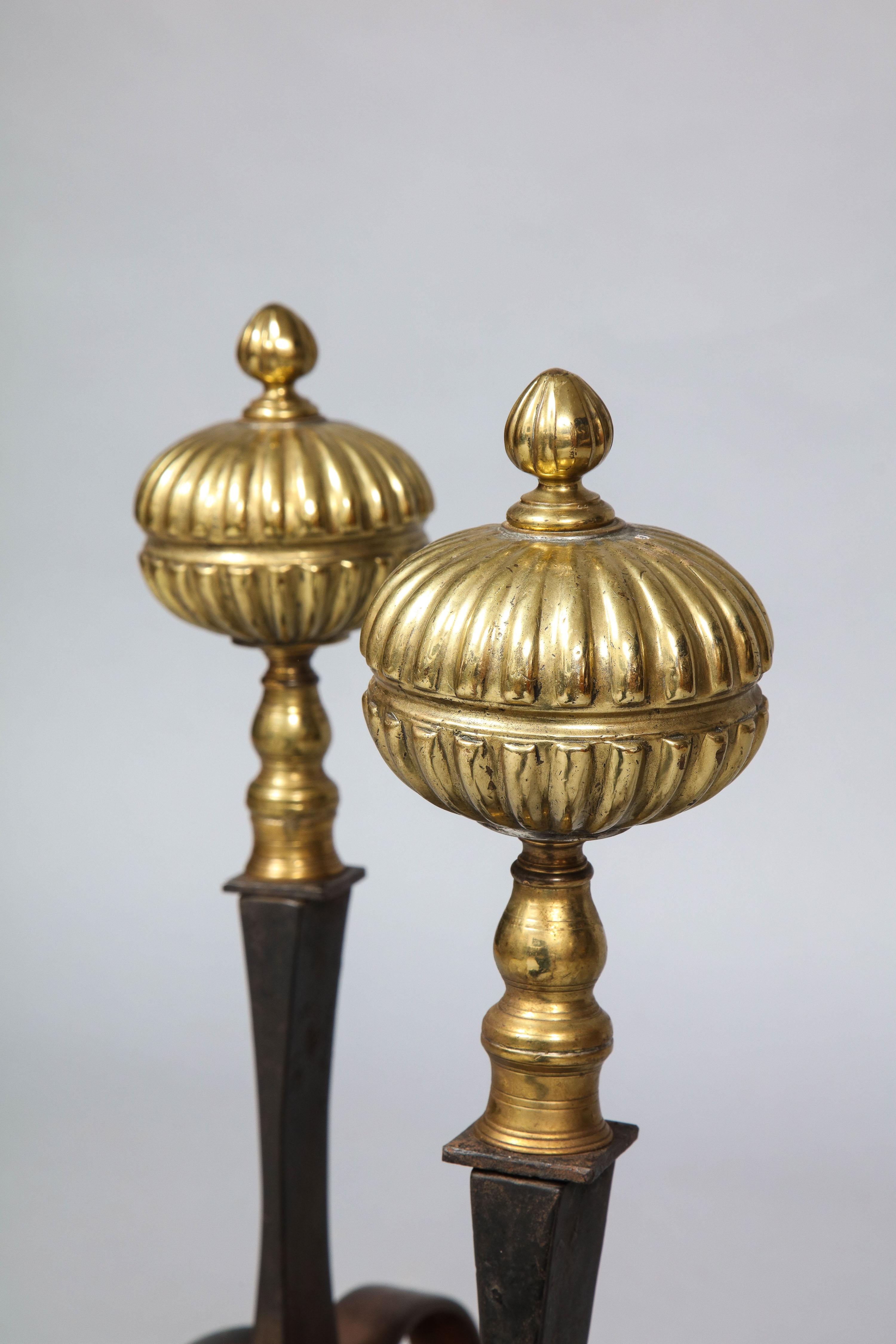 Pair of Baroque Style Andirons 4