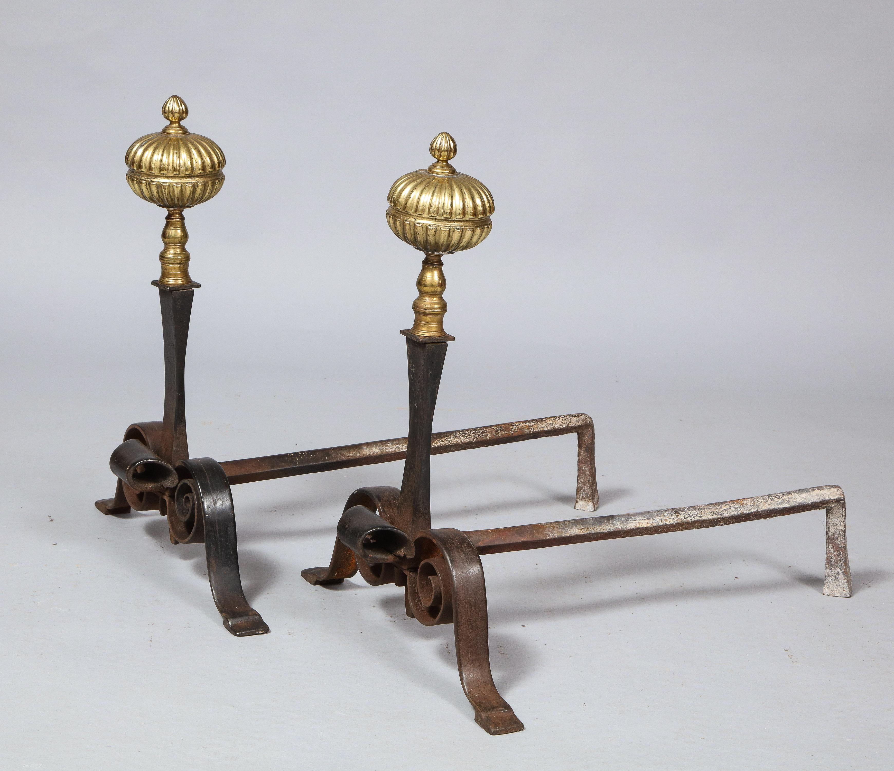 Pair of Baroque Style Andirons 2