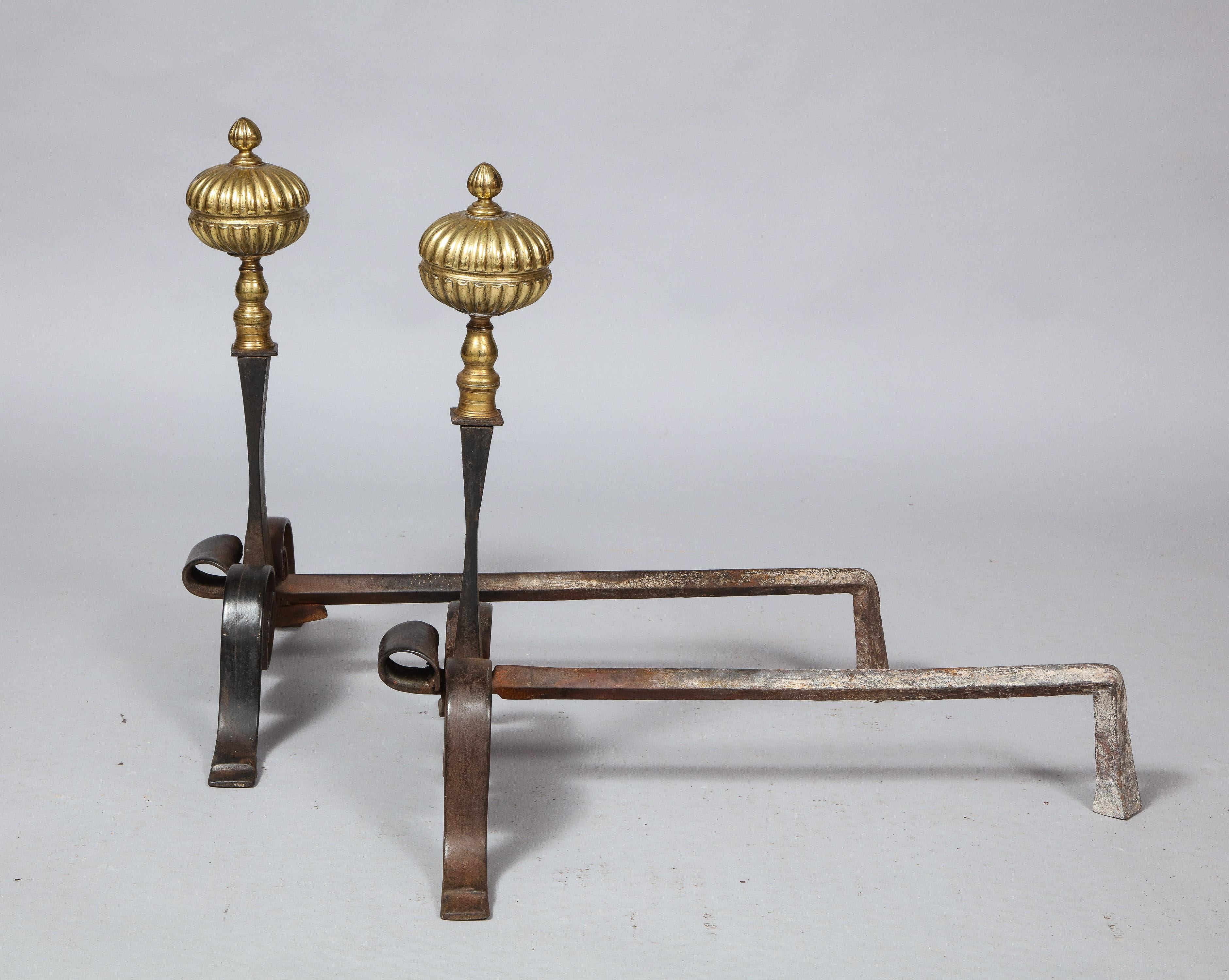 Pair of Baroque Style Andirons 3