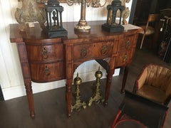 Pair of Baroque Style Brass Andirons