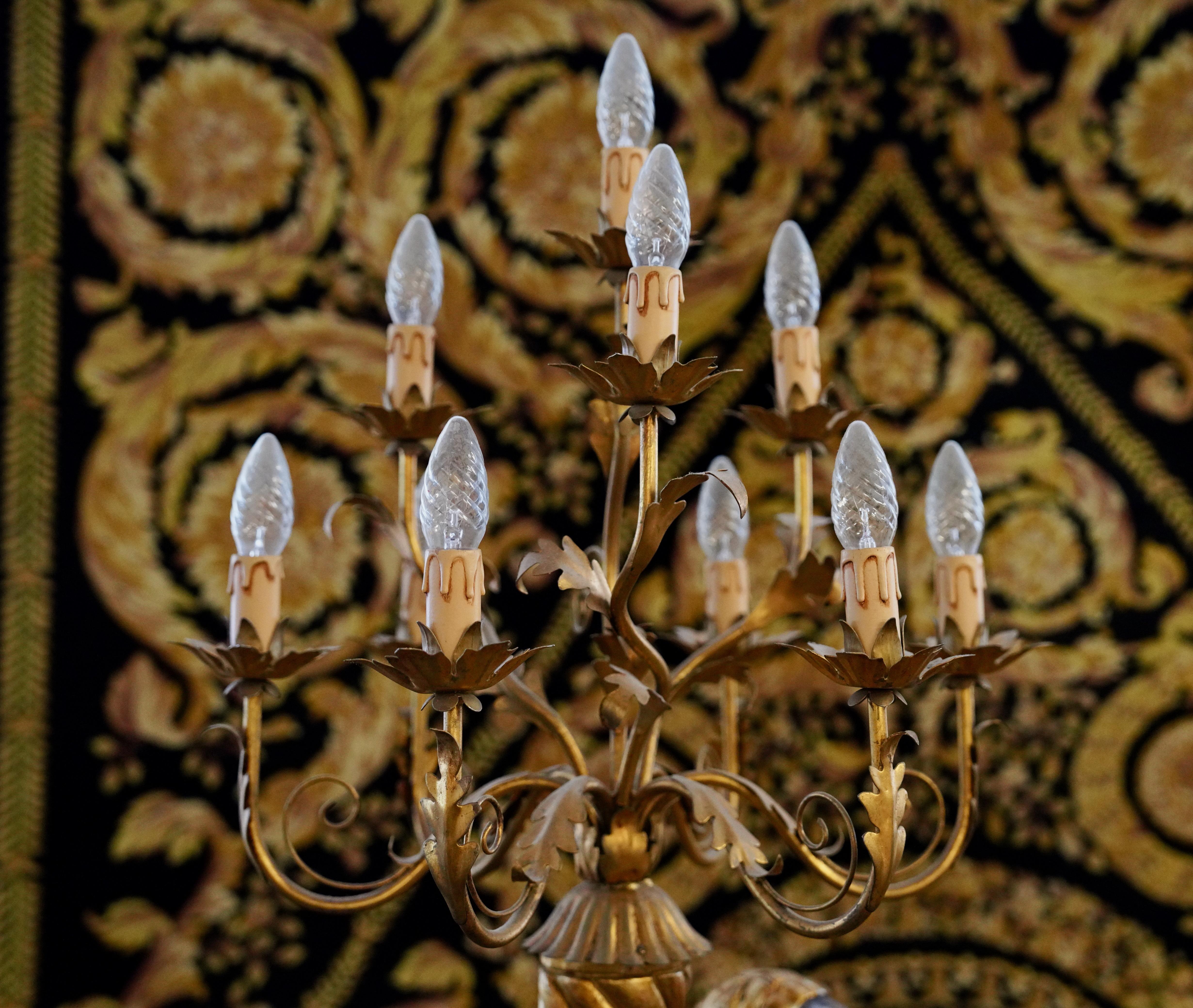 Coppia di lampade da terra in stile barocco, figure di candelieri veneziani in vendita 4