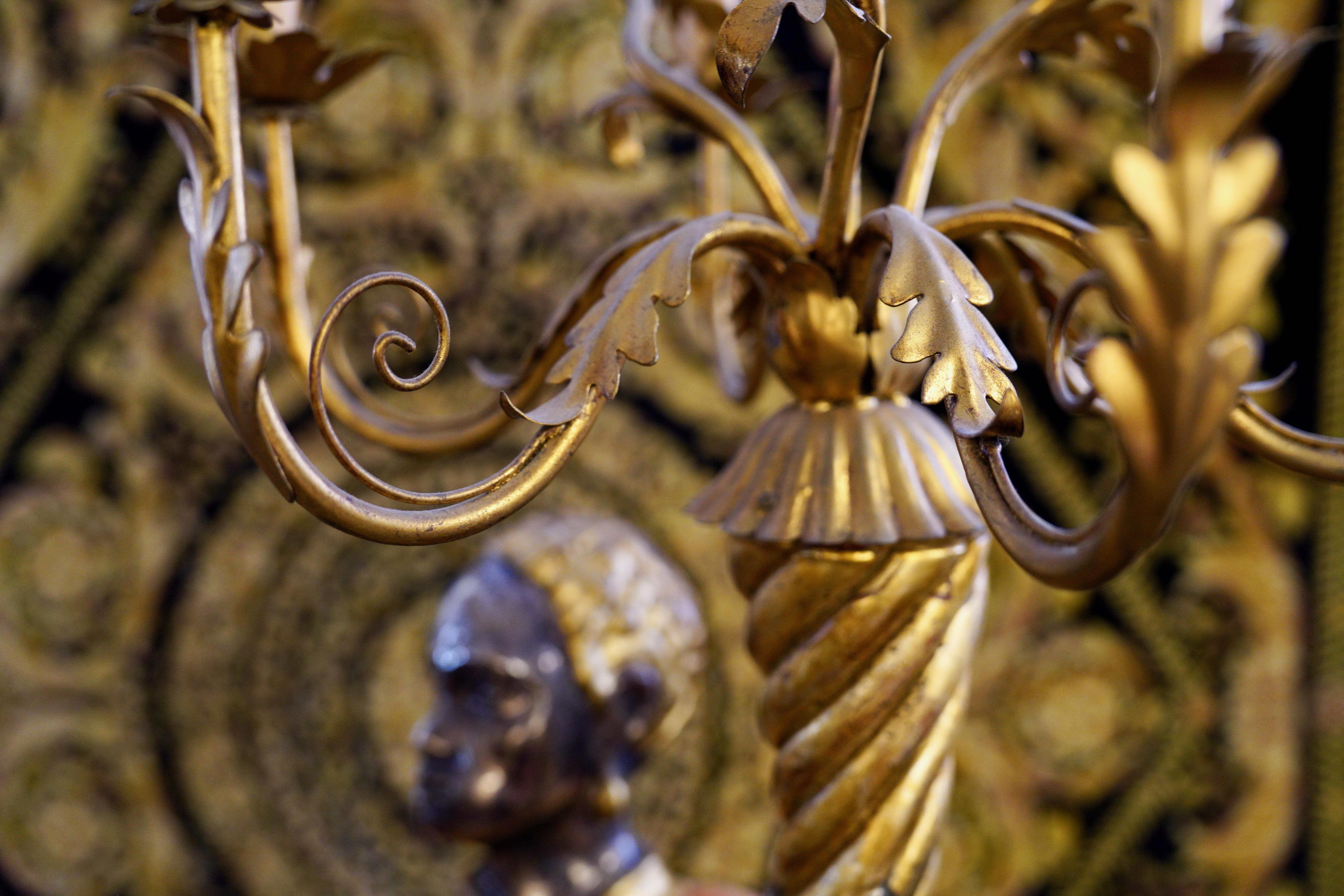 Coppia di lampade da terra in stile barocco, figure di candelieri veneziani in vendita 6