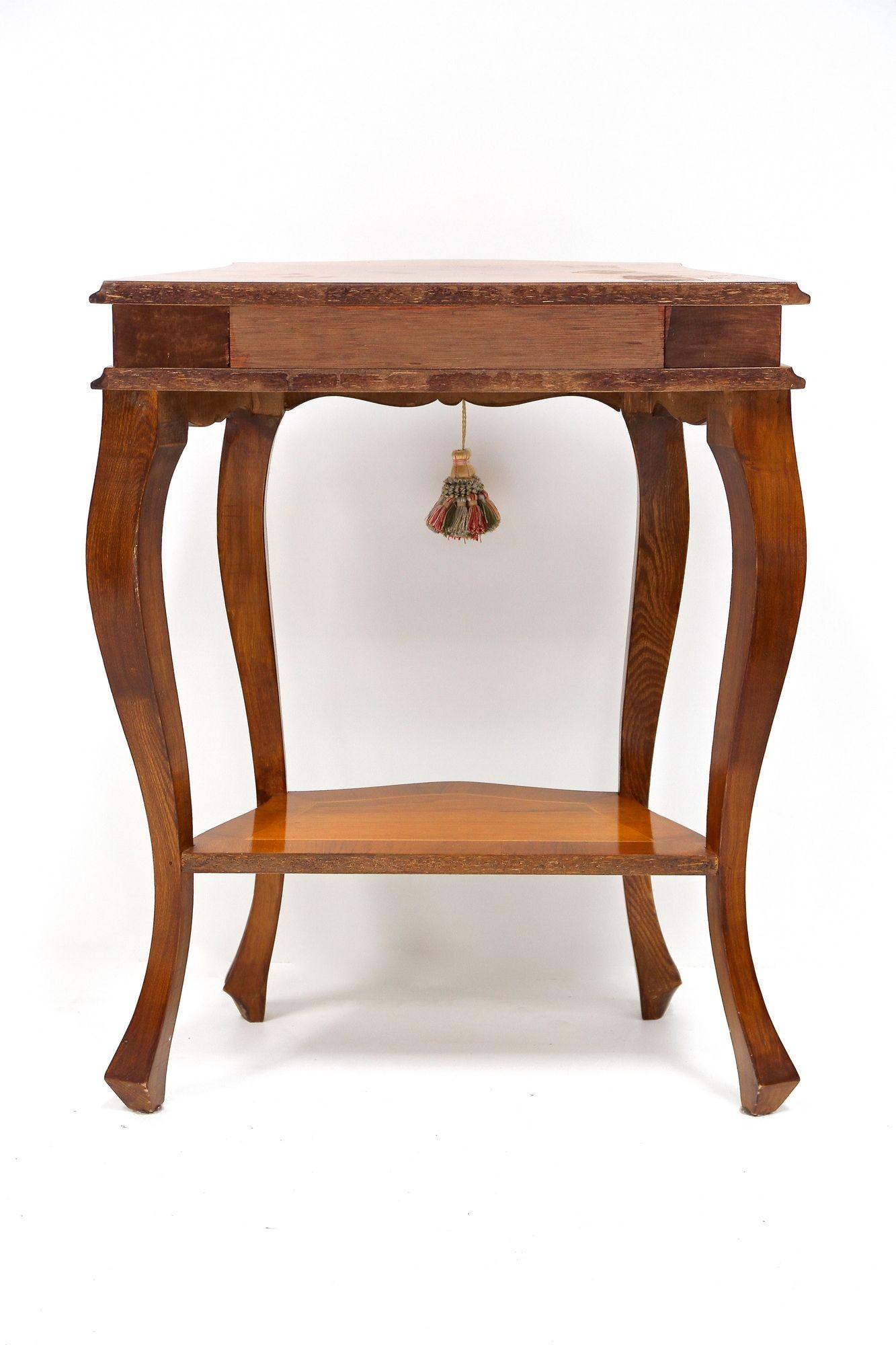 Pair Of Baroque Style Nightstands/ Console Tables, Nutwood Carved, IT ca. 1950 For Sale 10