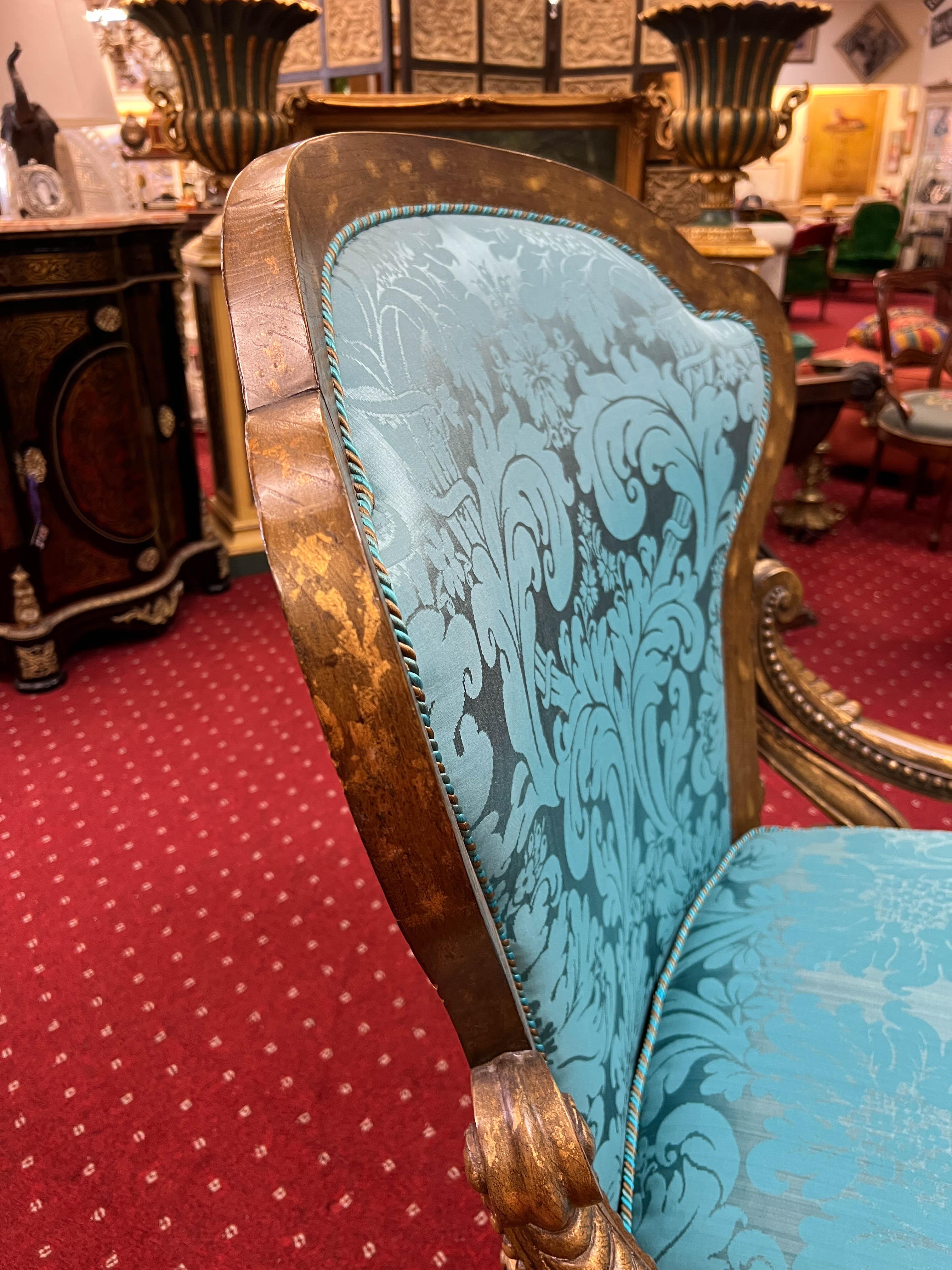 Pair of Baroque Style Oversized Lounge Chairs by Tomlinson 10