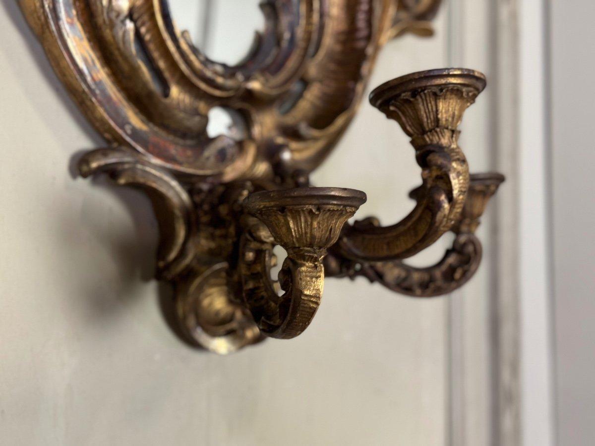XIXe siècle Paire de miroirs muraux de style baroque, miroirs à parclose, vers 1880 en vente