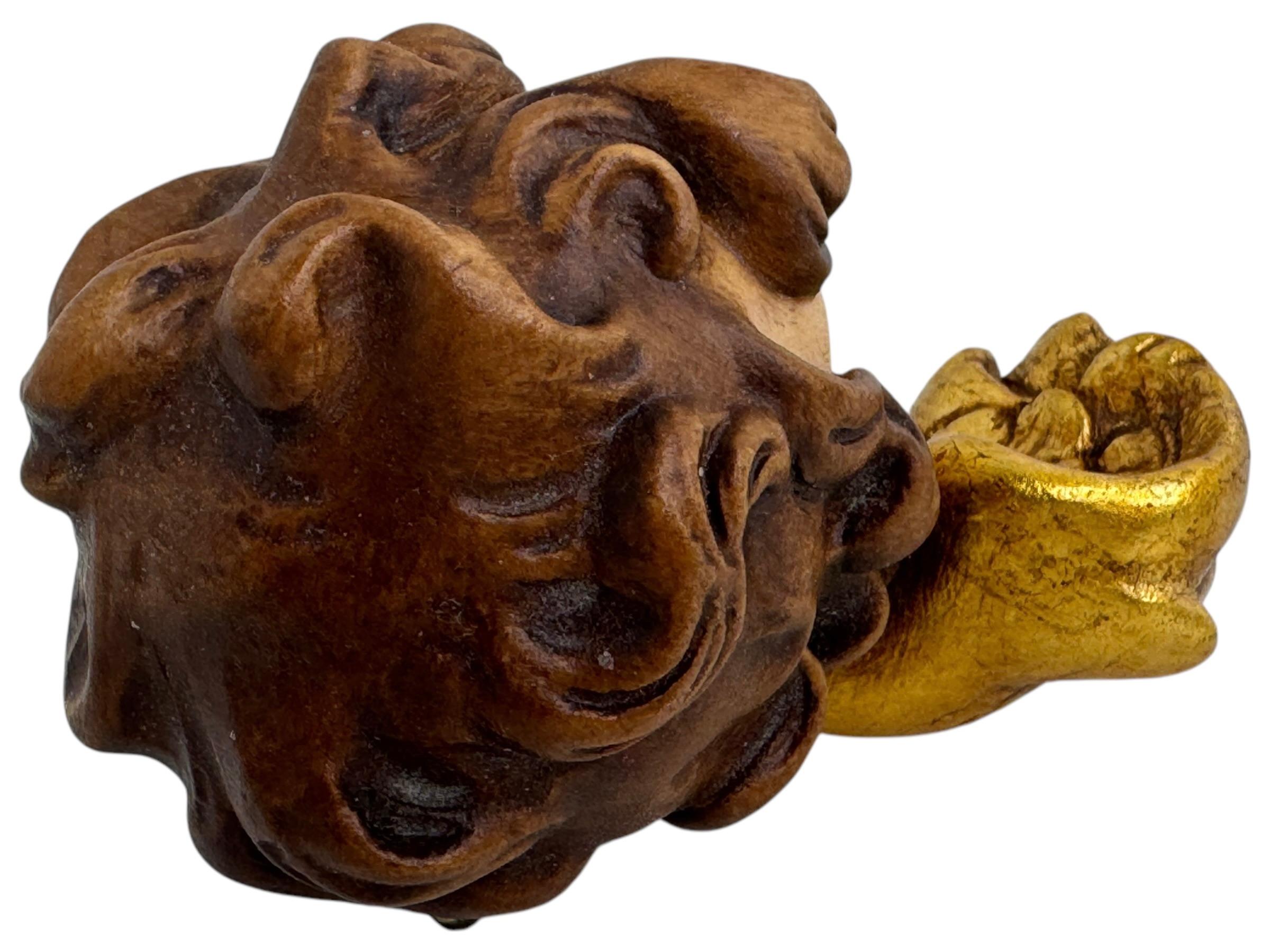 Pair of Baroque Style Wood Carved Cherub Angel Heads, Vintage Anri Italy, 1970s For Sale 3