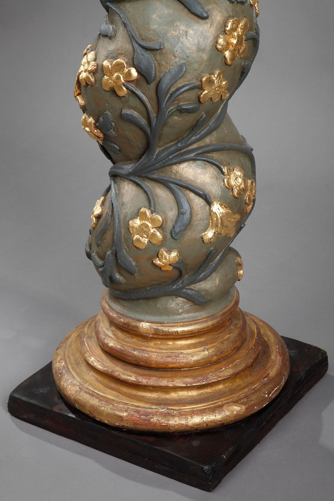 Pair of Baroque Twisted Columns, 17th Century For Sale 9