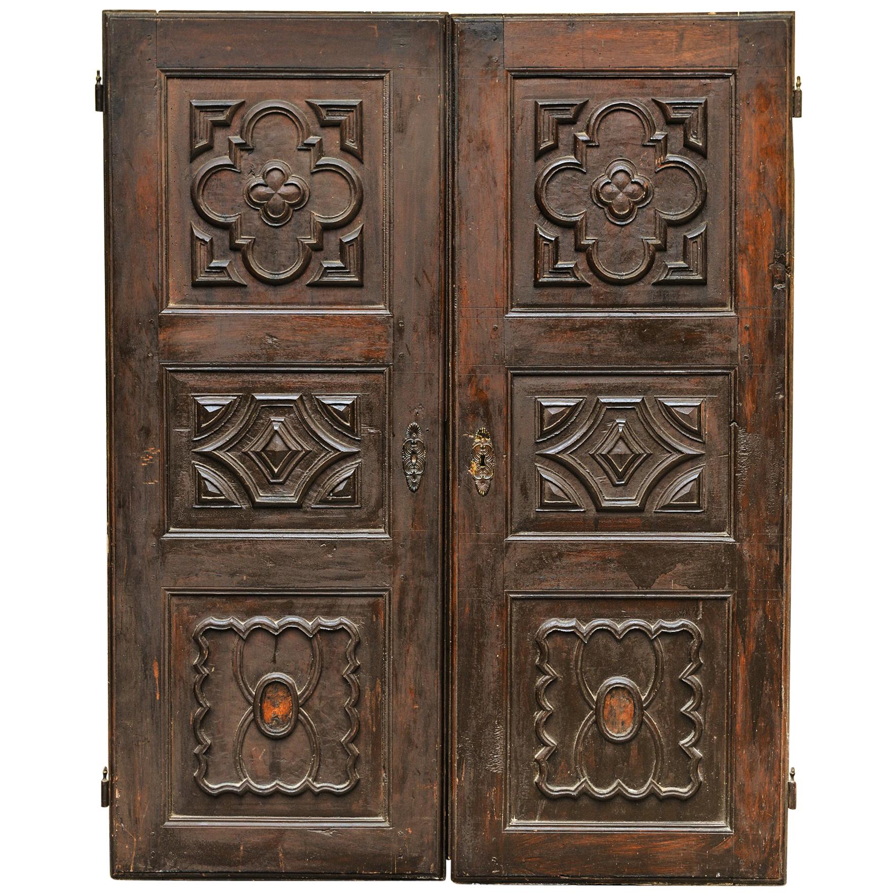  Baroque Walnut Doors, Suitable for Pair of Head Boards