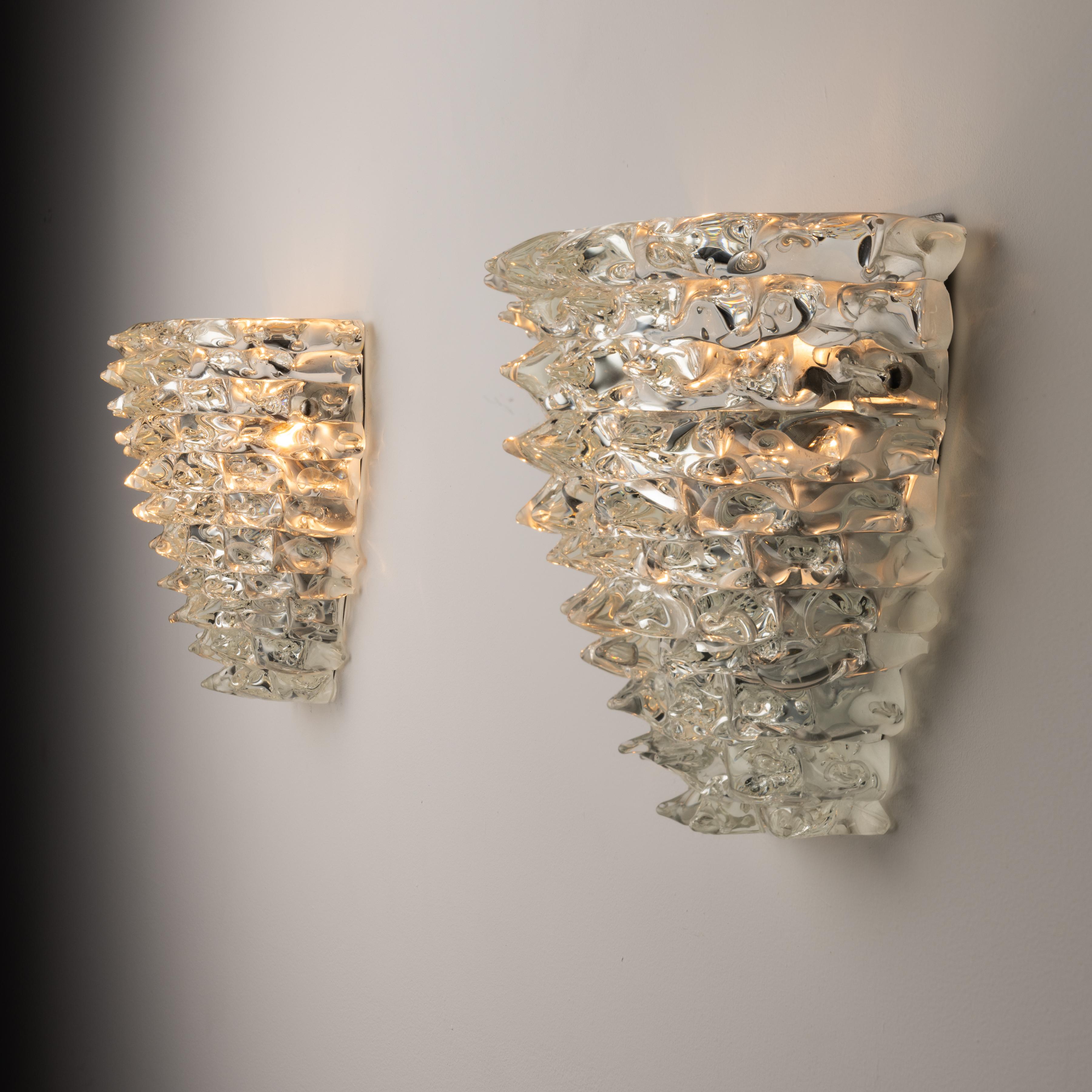 Mid-Century Modern Barovier and Toso Murano Glass Sconces 