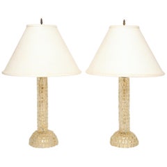 Pair of Barovier and Toso Table Lamps