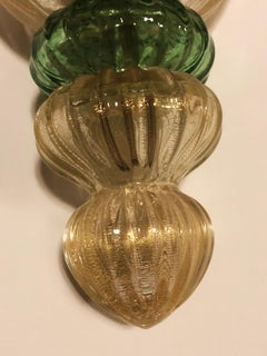 Pair of Barovier Fluted Glass Sconces