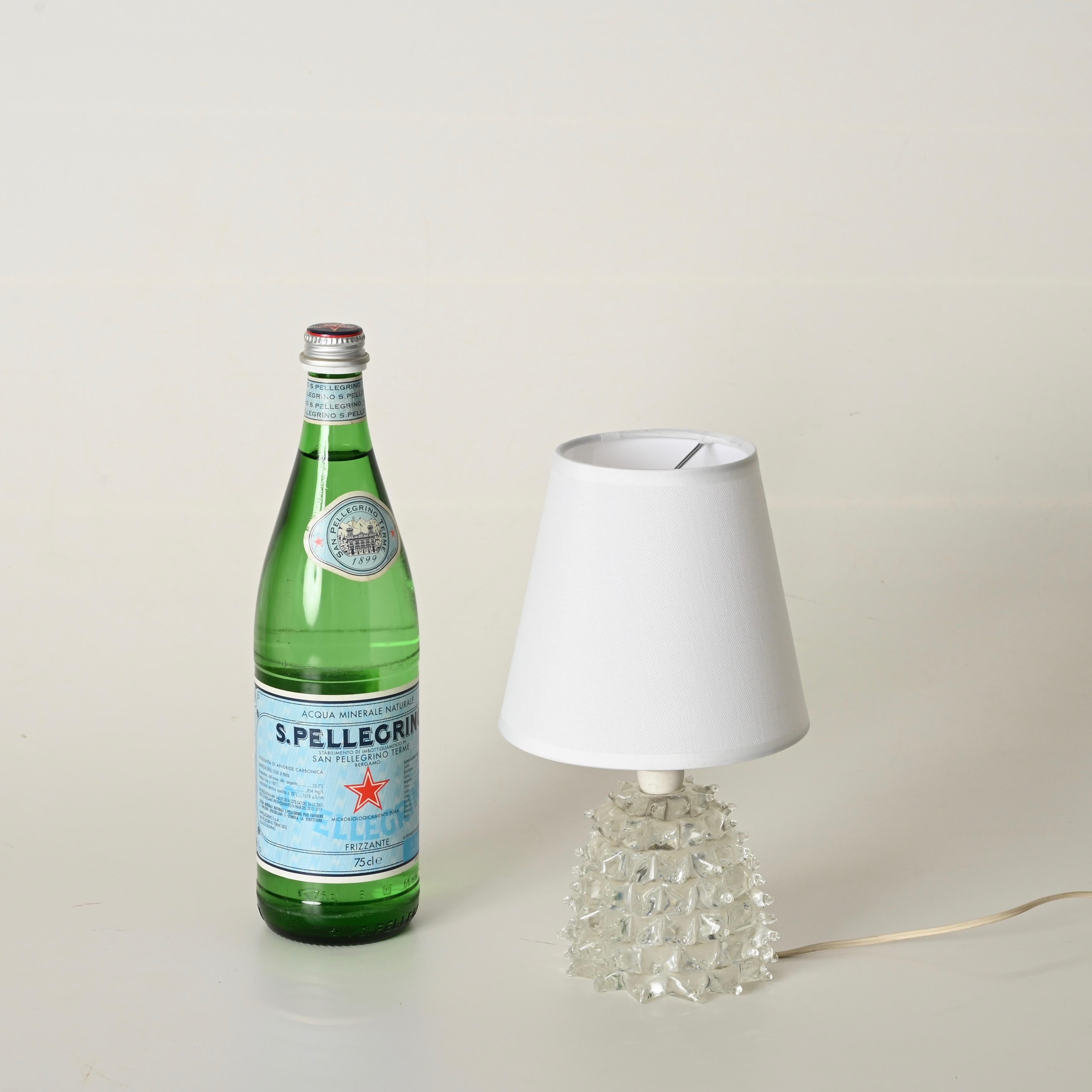 Paar Barovier Murano Rostrato-Tischlampen aus Glas und Messing, Italien 1940er Jahre im Angebot 3