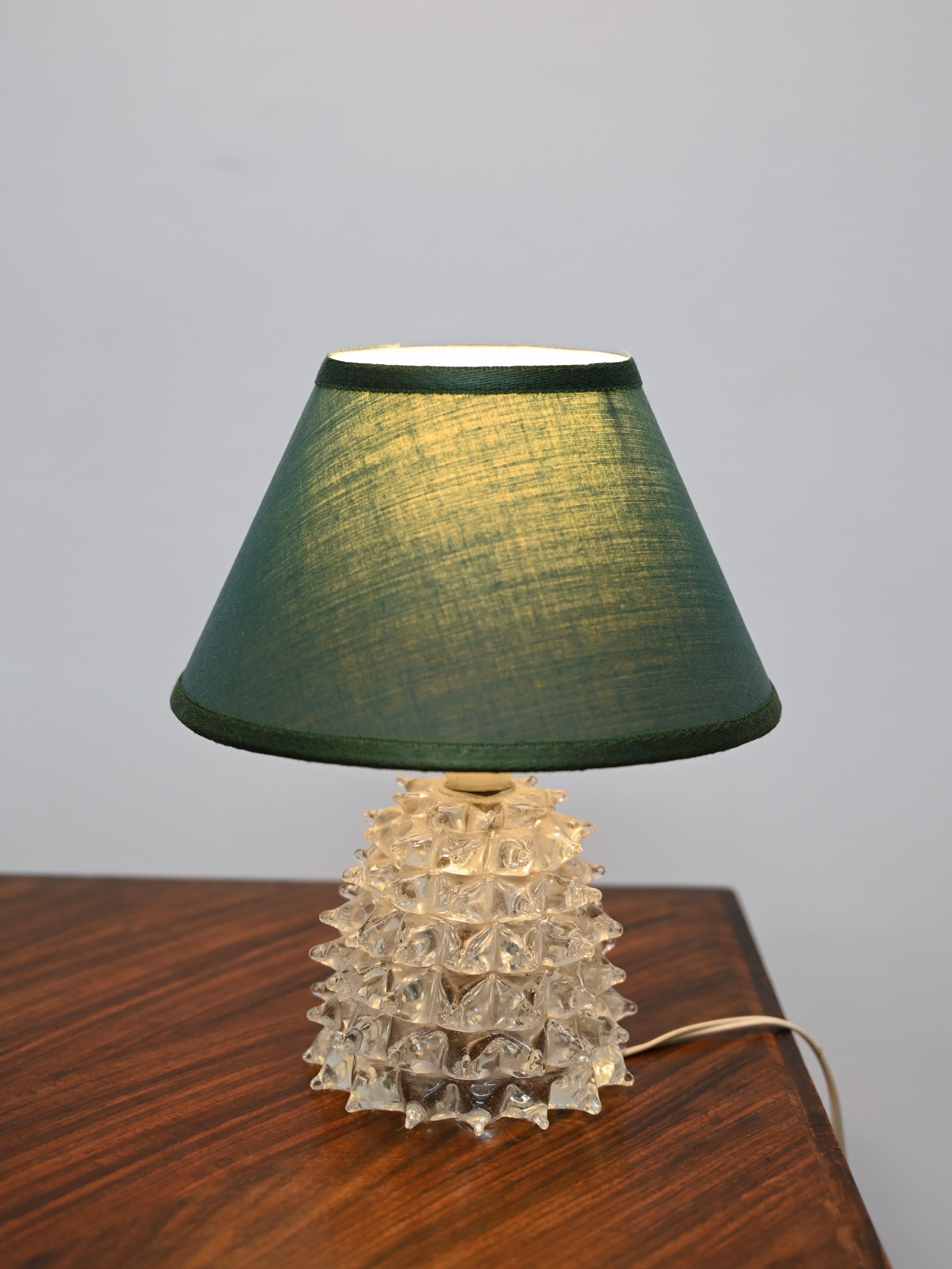 Paar Barovier Murano Rostrato-Tischlampen aus Glas und Messing, Italien 1940er Jahre im Angebot 6