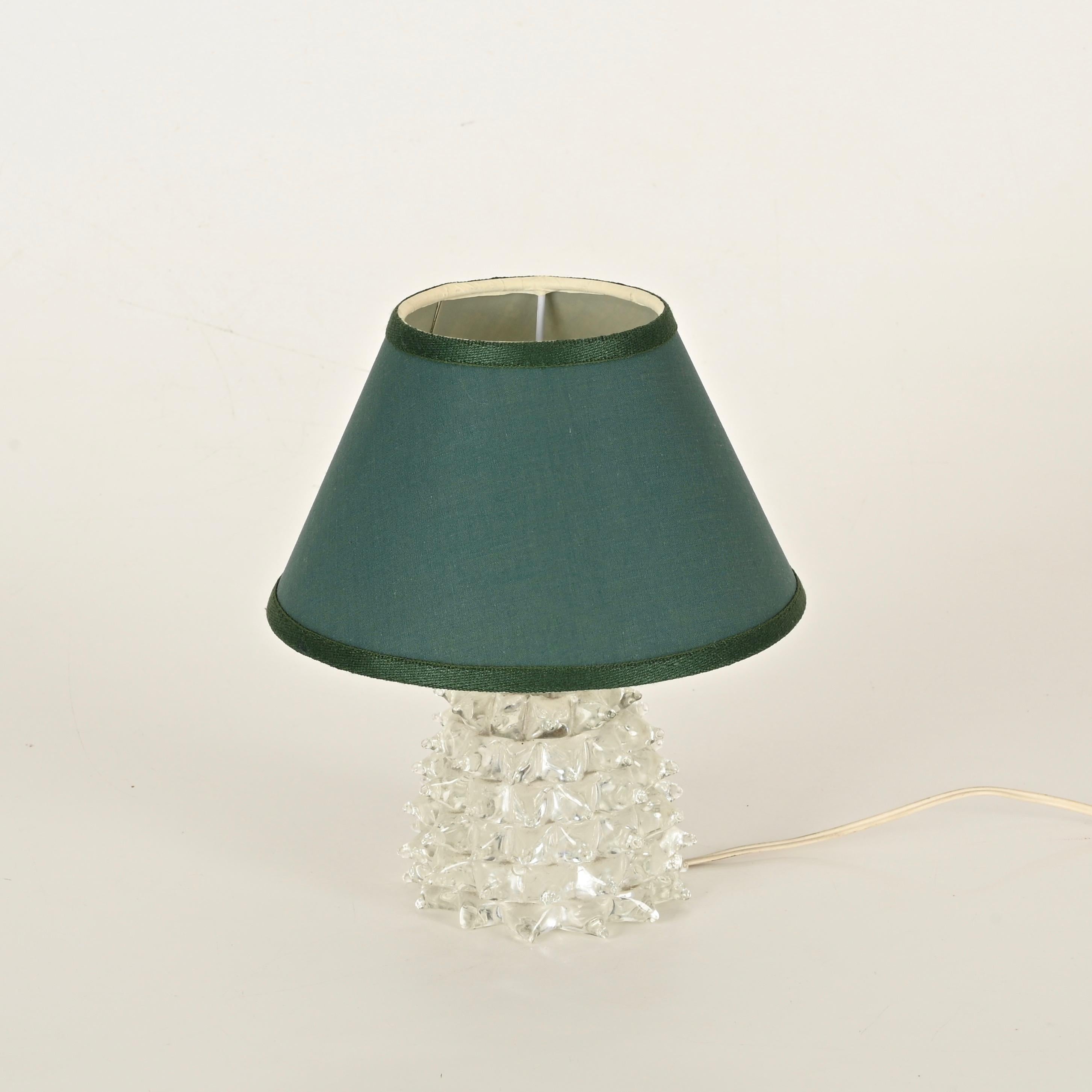 Paar Barovier Murano Rostrato-Tischlampen aus Glas und Messing, Italien 1940er Jahre im Zustand „Gut“ im Angebot in Roma, IT