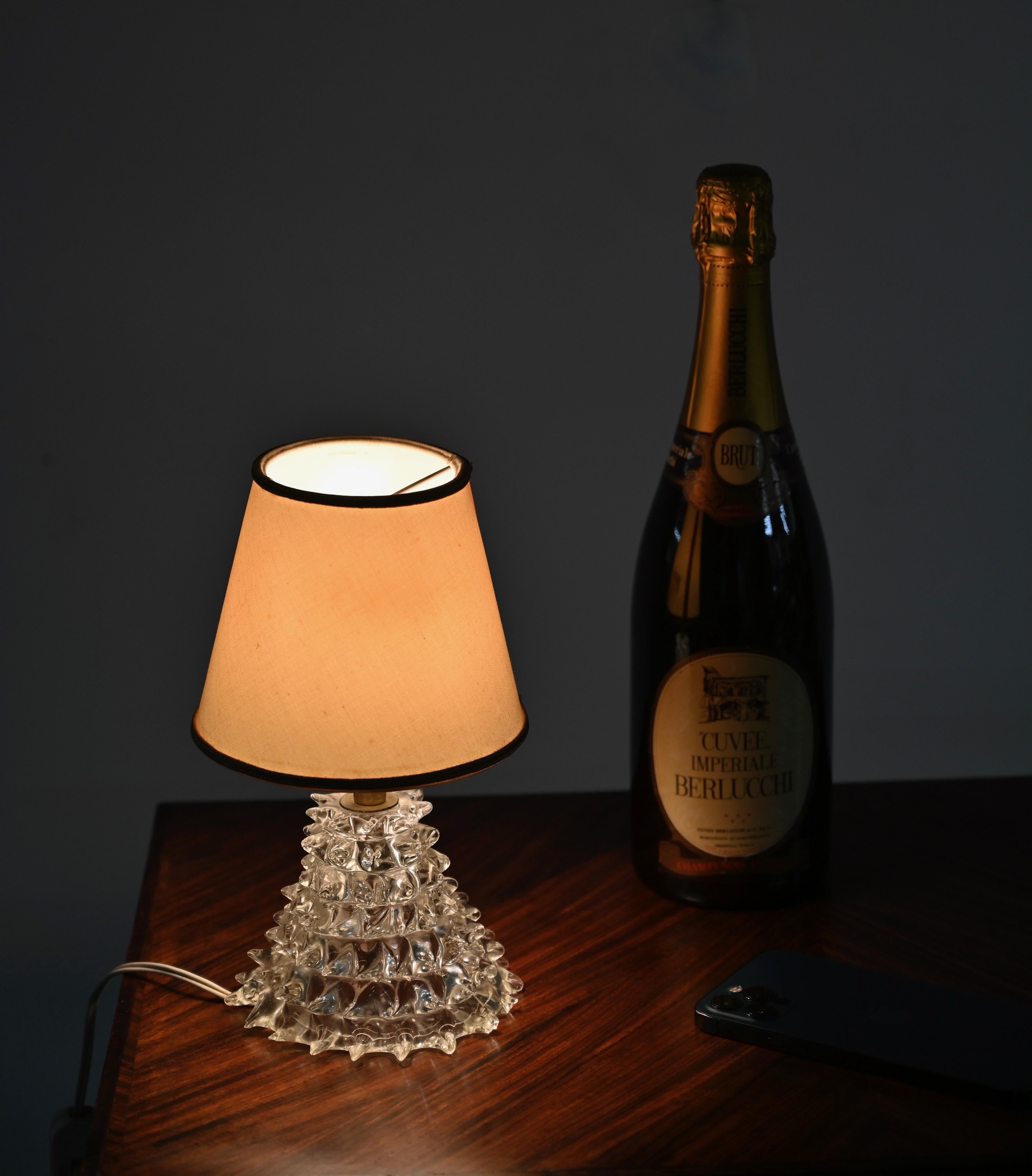 Delightful pair of table lamps in Murano crystal 