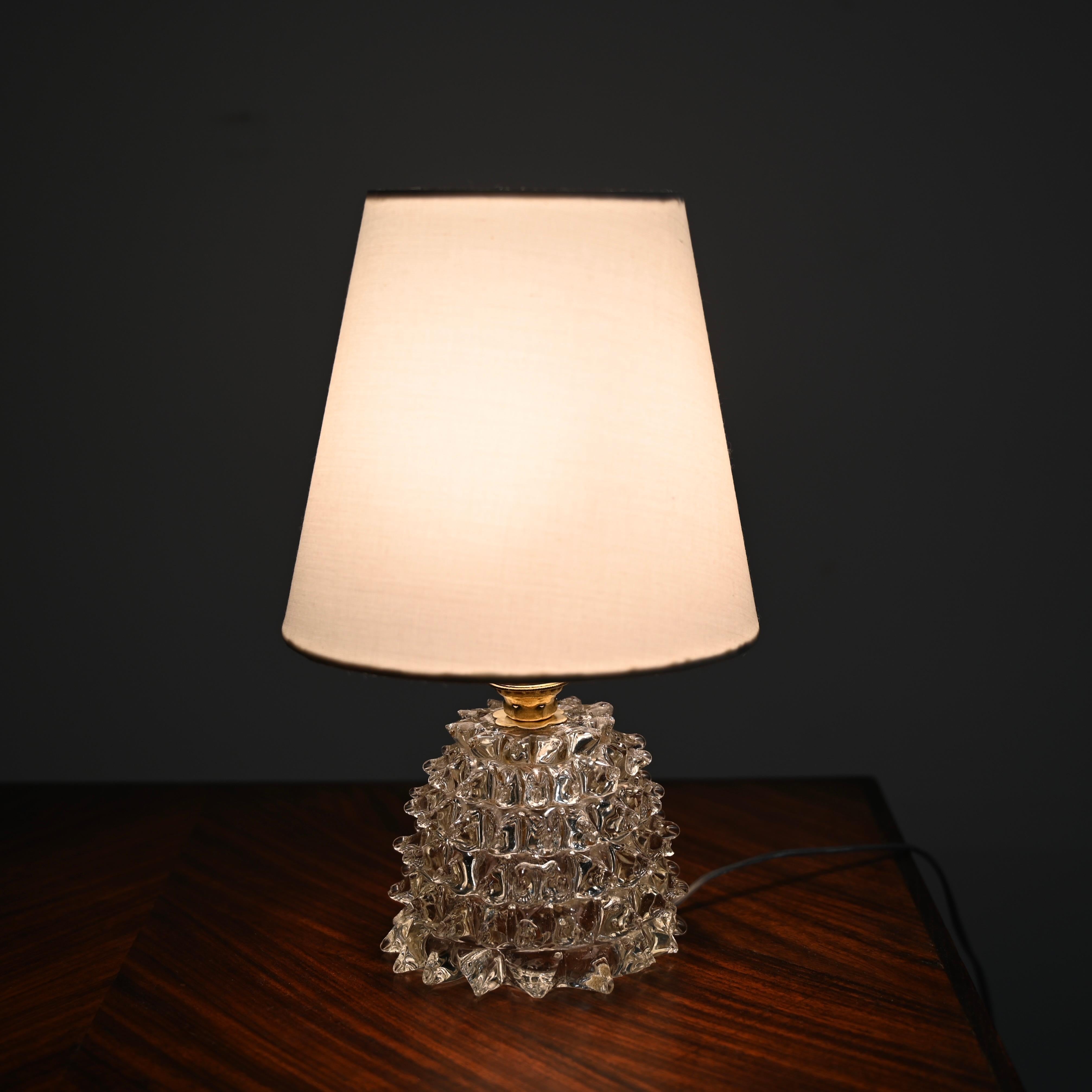 Hübsches Paar Tischlampen aus Murano-Kristall 