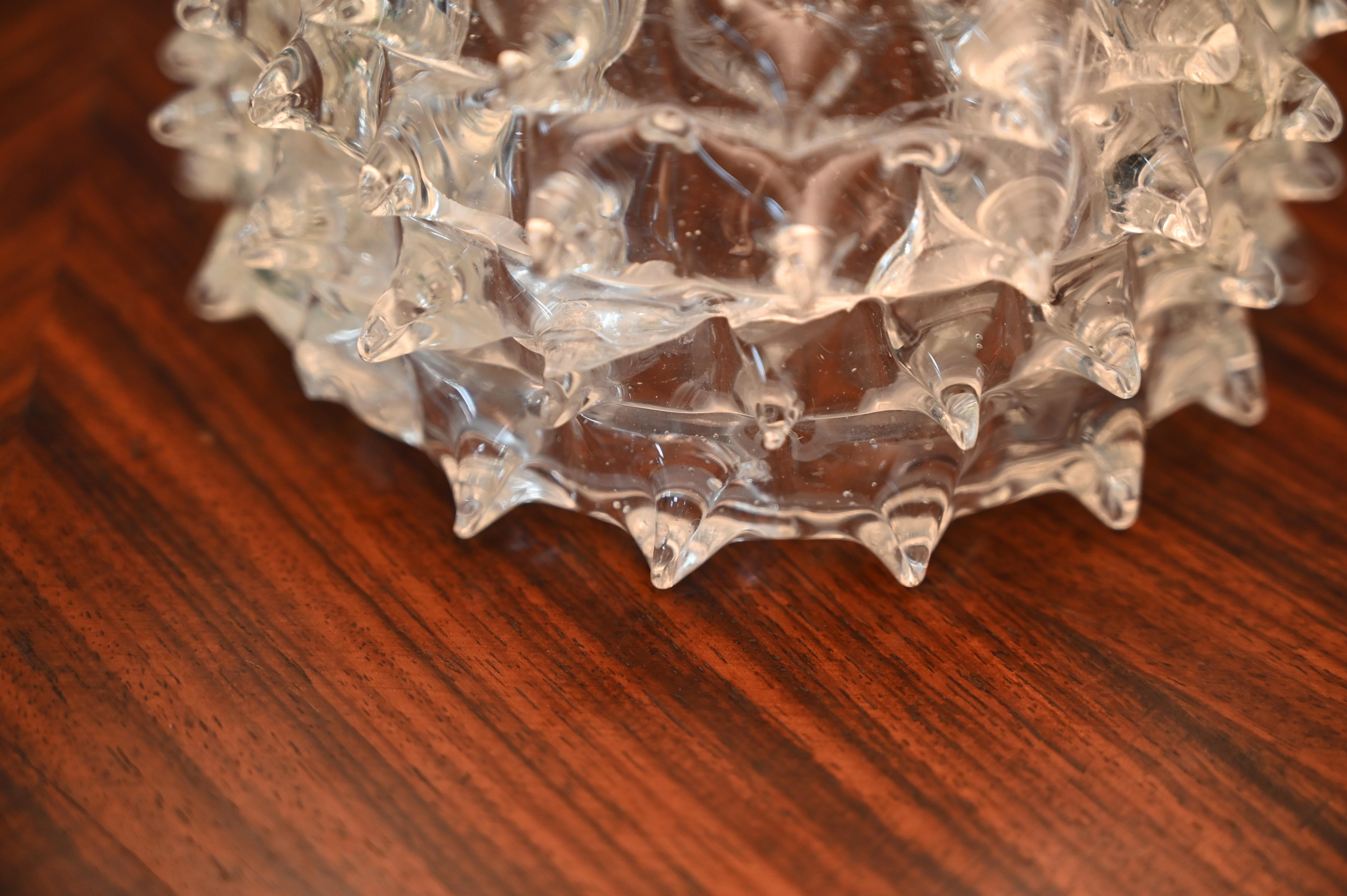 Paire de lampes de table en verre Rostrato de Murano, Italie, années 1940 en vente 3