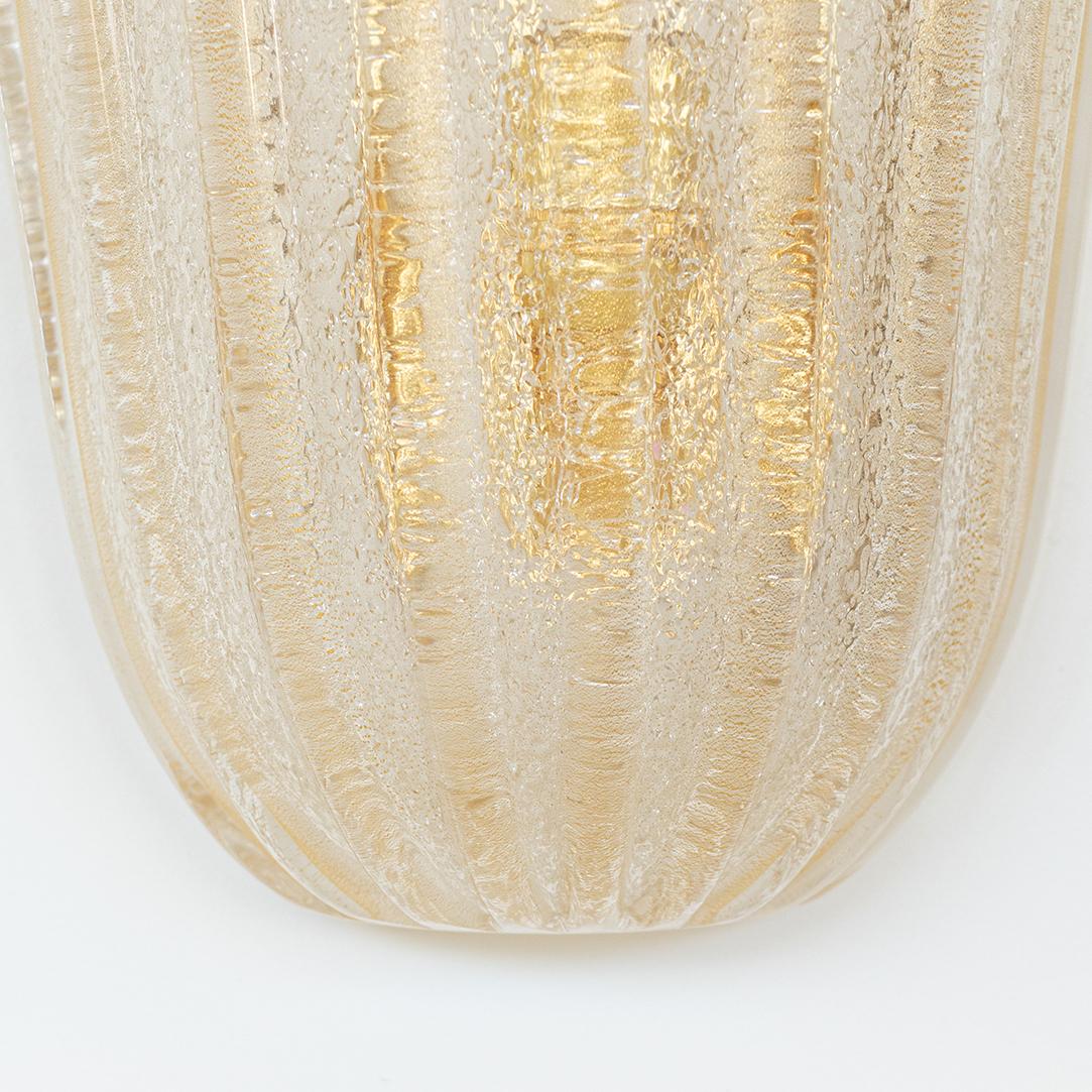 Pair of Barovier Scalloped Glass Sconces 1