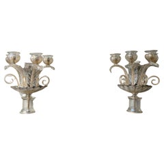 Pair of Barovier sconces circa 1940 italy