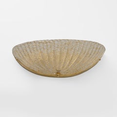 Pair of Barovier Style Mid Century Modern Murano Glass Shell Sconces