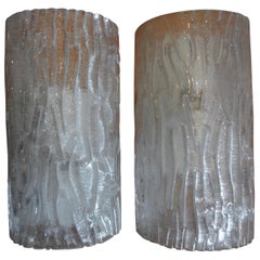 Pair of Barovier Style Murano Glass Sconces