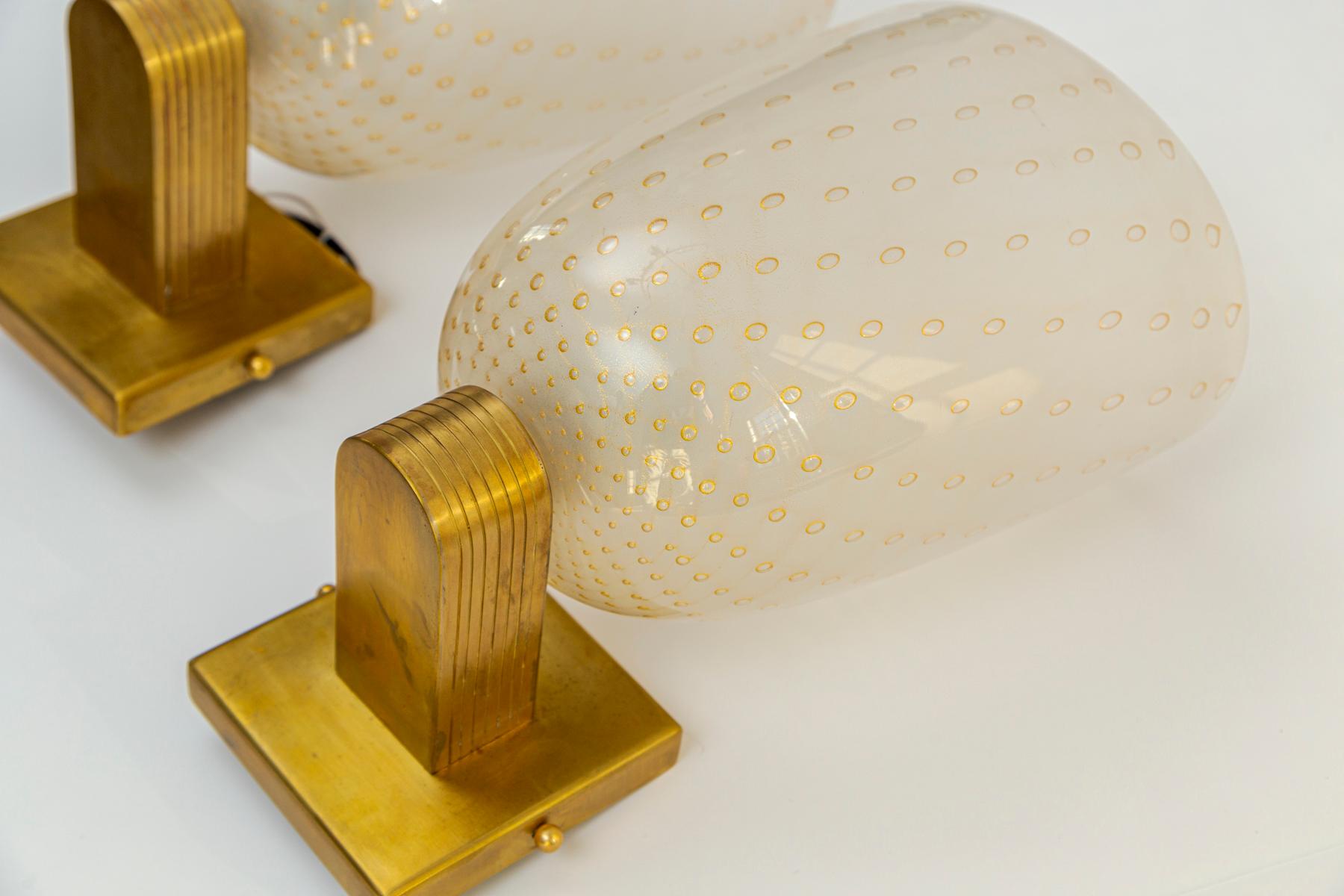 Pair of Barovier Style Wall Lights, Contemporary, UL Certified In Good Condition In Westport, CT