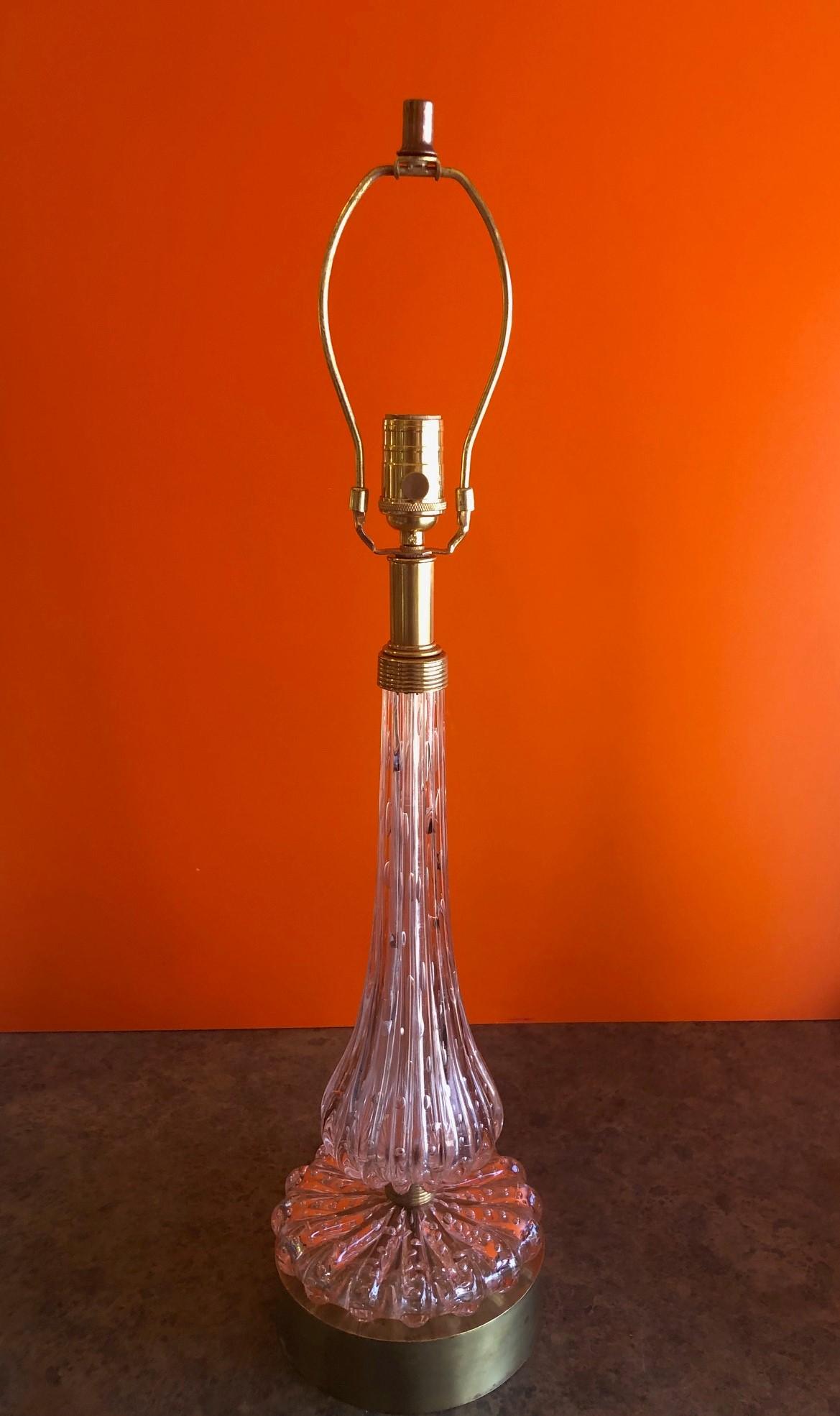 Paar Barovier & Toso Rosa Bullicante Muranoglas-Tischlampen (Italienisch)